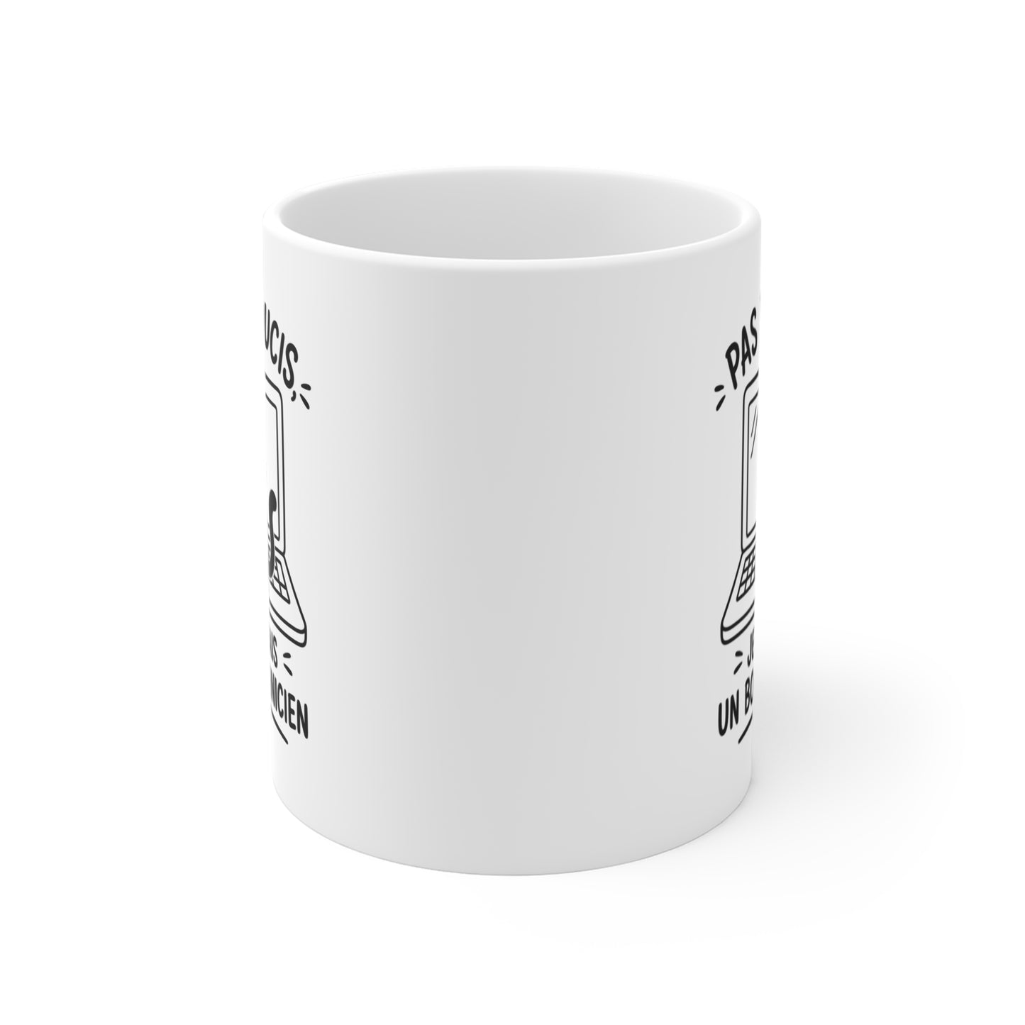 Mug Informatique Homme et Femme – Chat Ordinateur Technicien Dépannage – Cadeau Original Drôle pour Informaticien Technicien Geek 325 ml