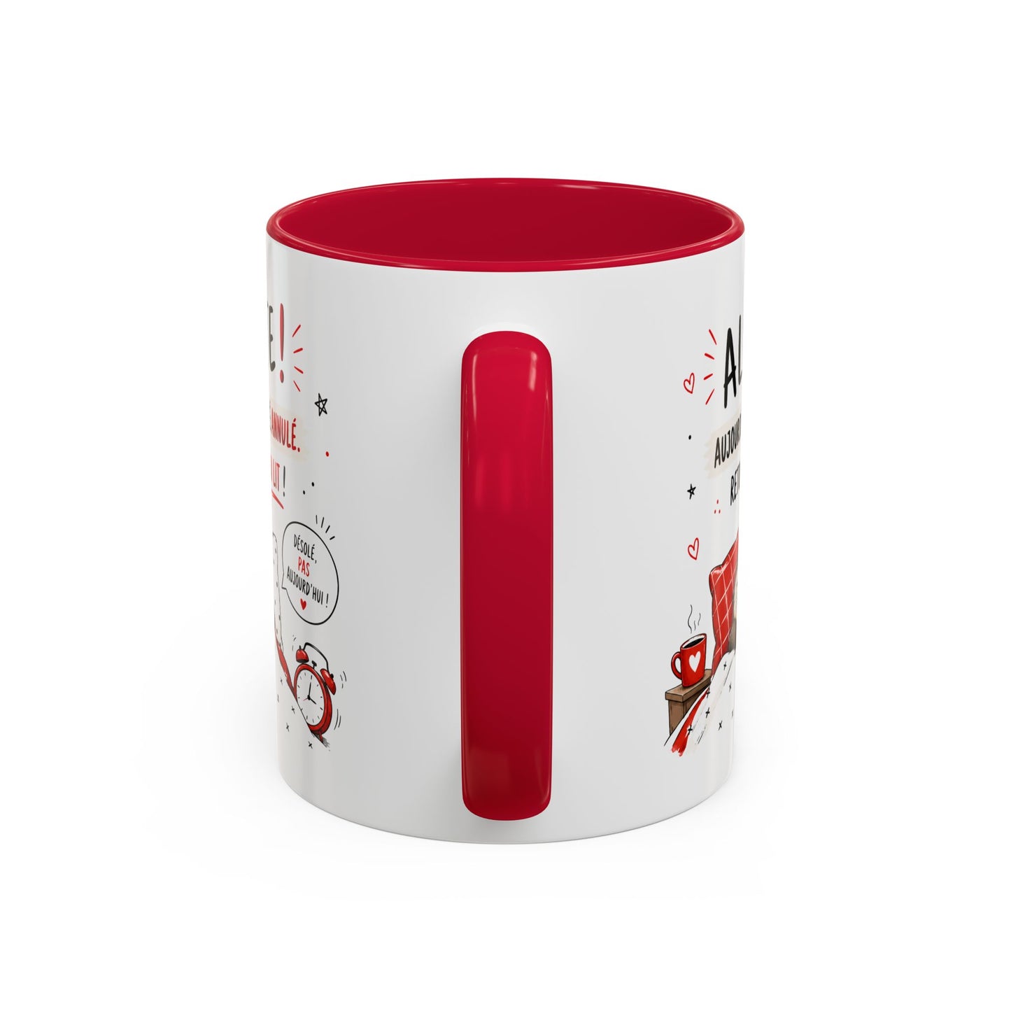 Tasse Alerte Aujourd’hui a Été Annulé – Mug Loutre Endormie Humour – Cadeau Homme Femme 325ml
