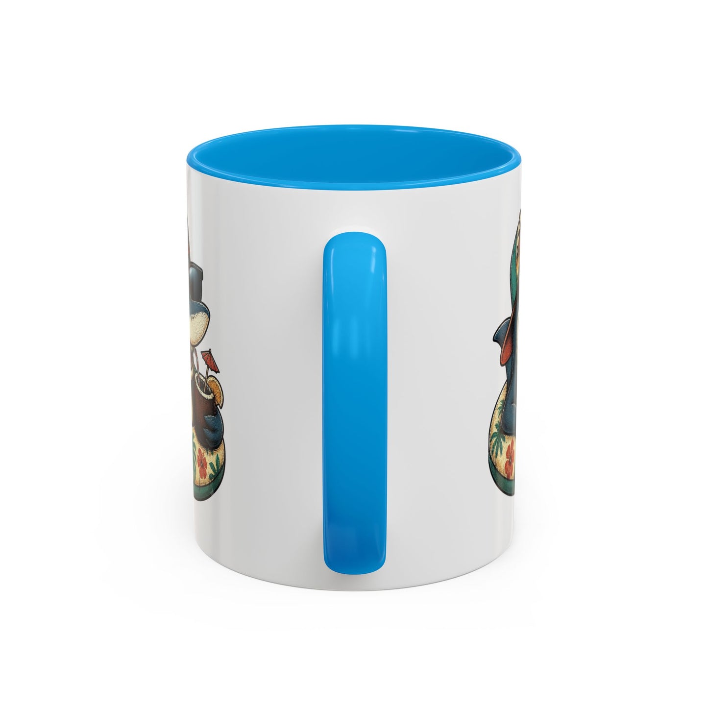 Tasse Requin Drôle avec Cocktail – Mug Requin Tropical Homme Femme – Cadeau Original Été Vacances Plage Surf 325 ml