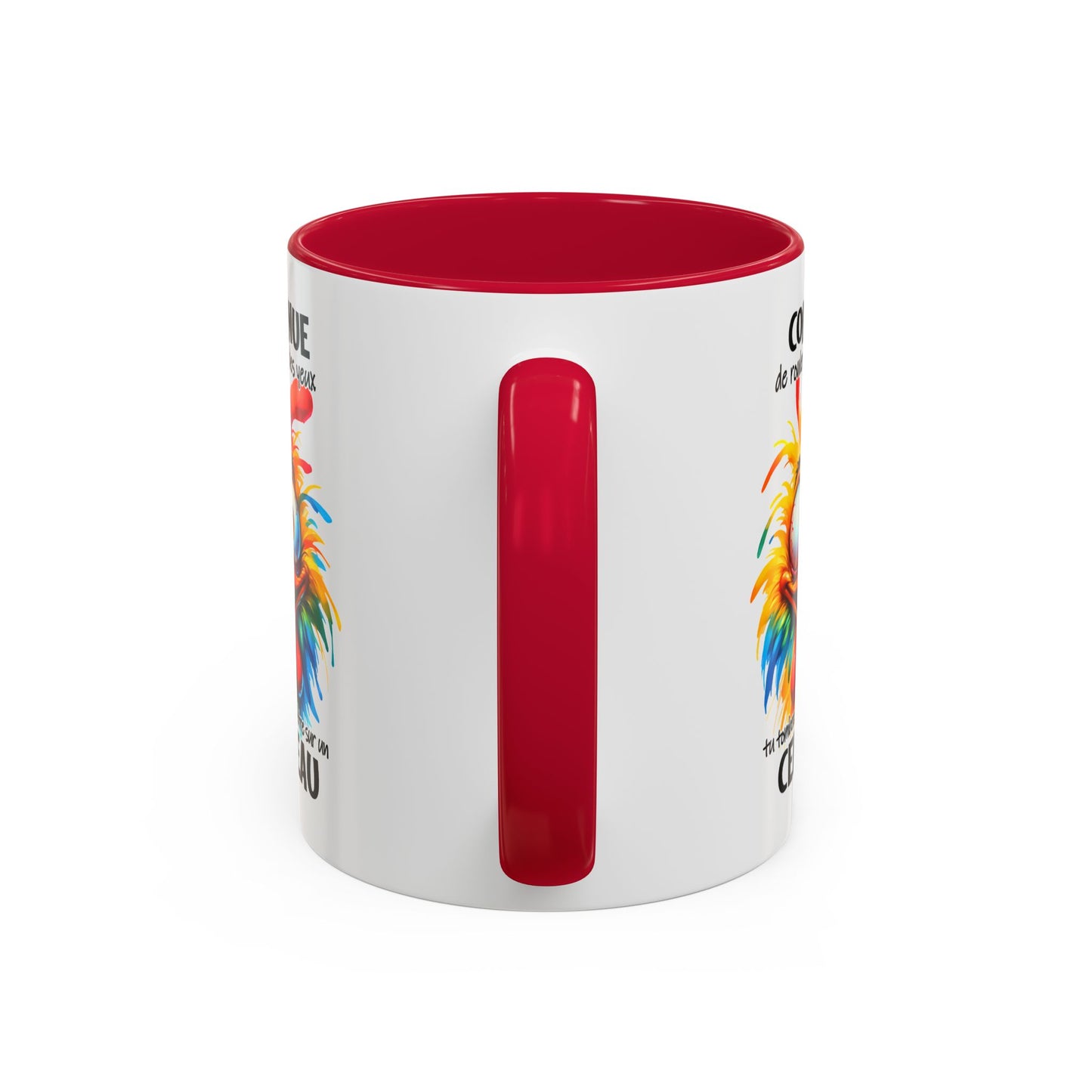 Tasse Continue De Rouler Des Yeux Tu Tomberas Peut-Être Sur Un Cerveau – Mug Humour Drôle Cartoon 325ml