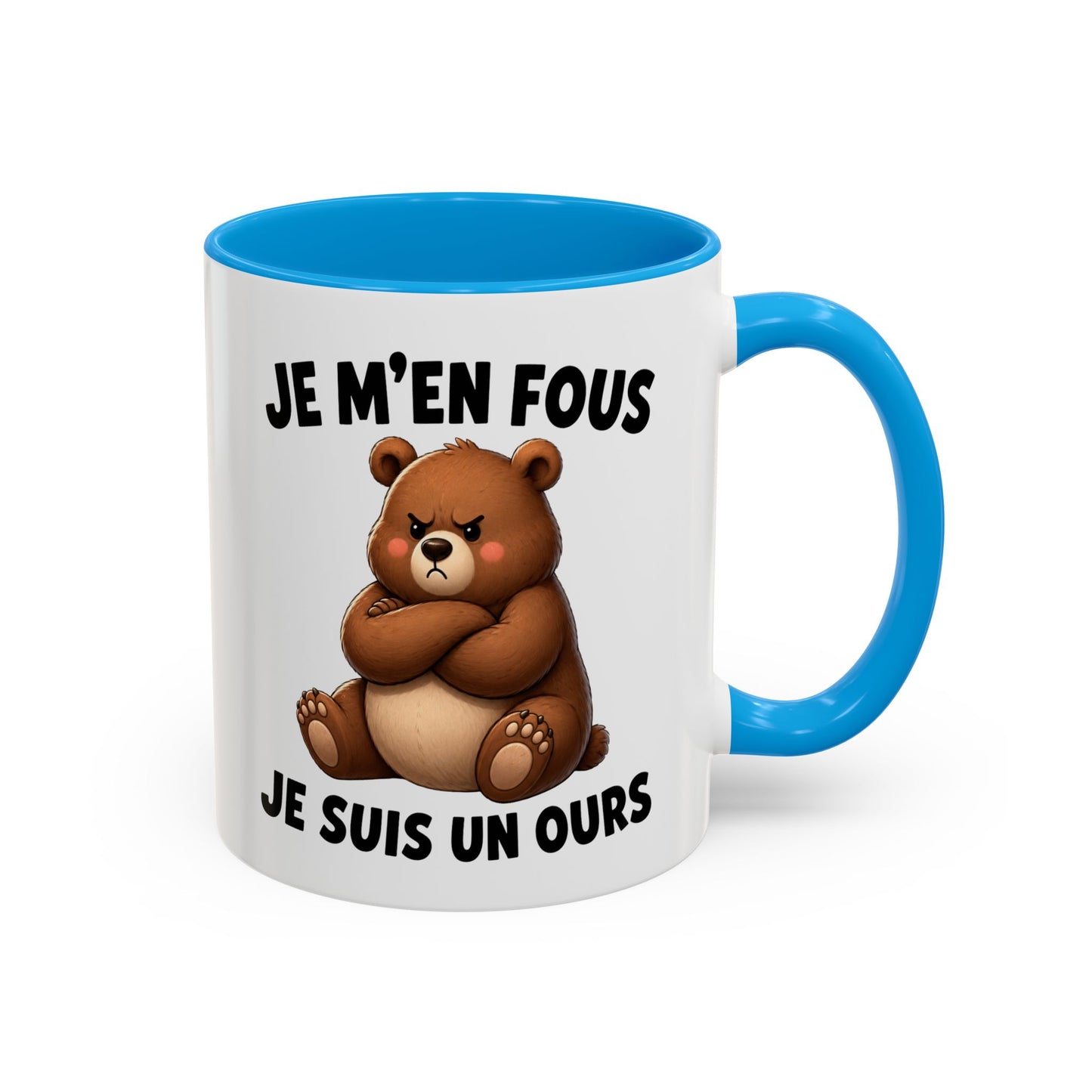 Tasse Je M’en Fous Je Suis un Ours – Mug Ours Humoristique – Cadeau Femme Homme Amoureux des Animaux 325ml