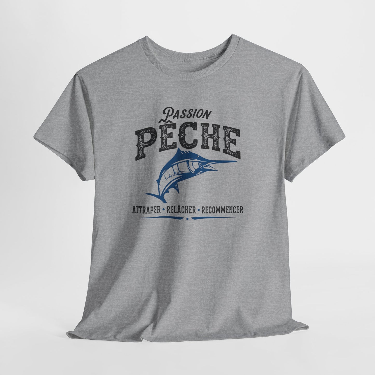 T-Shirt Pêche Homme et Femme – Cadeau Pêcheur Passionné – Poisson Pêche Sportive – Idée Cadeau Pêche Anniversaire Noël