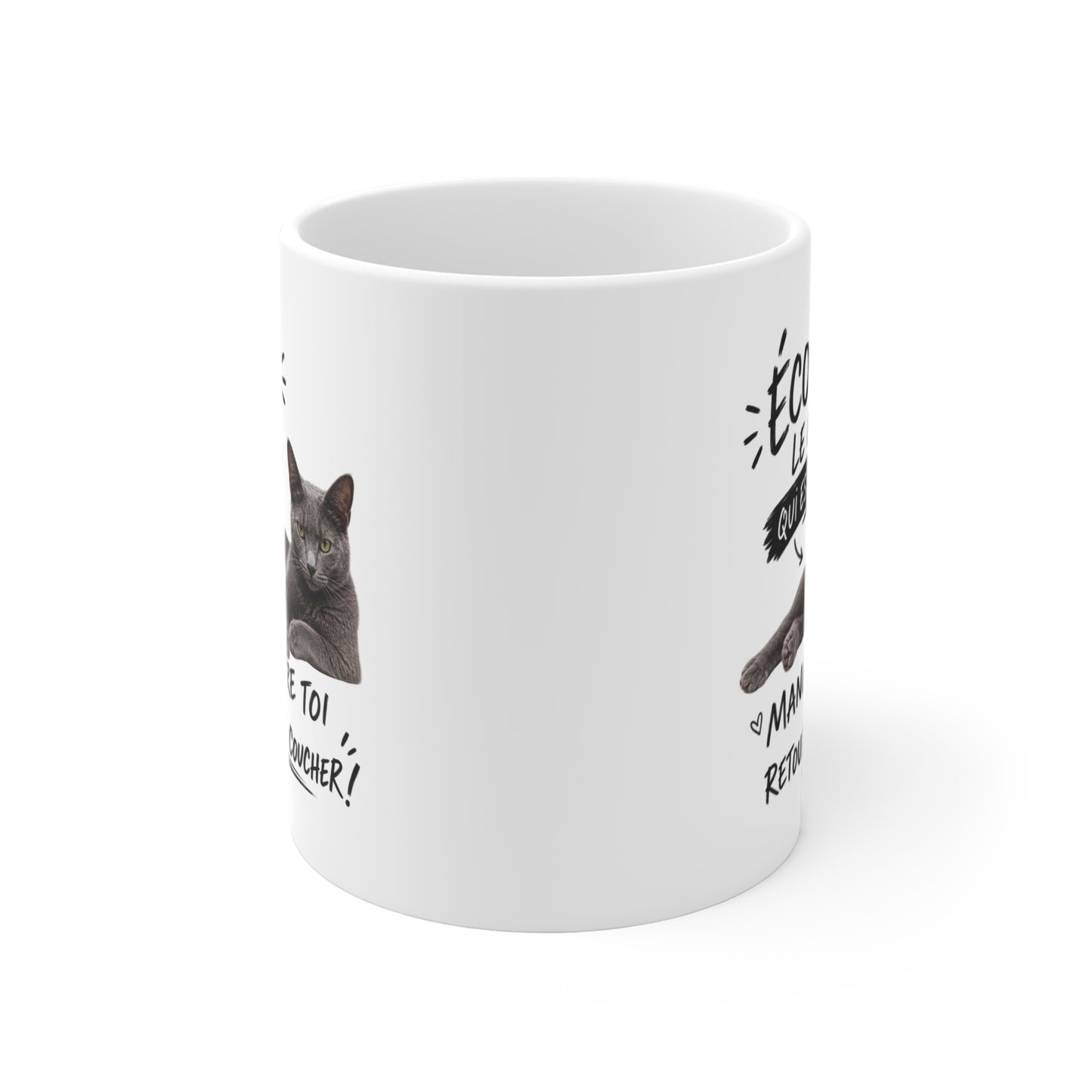 Mug Chat Gris Bouboul Humour – Tasse Amoureux des Chats – Cadeau Original Chat – Idée Cadeau Femme Homme Passion Félin