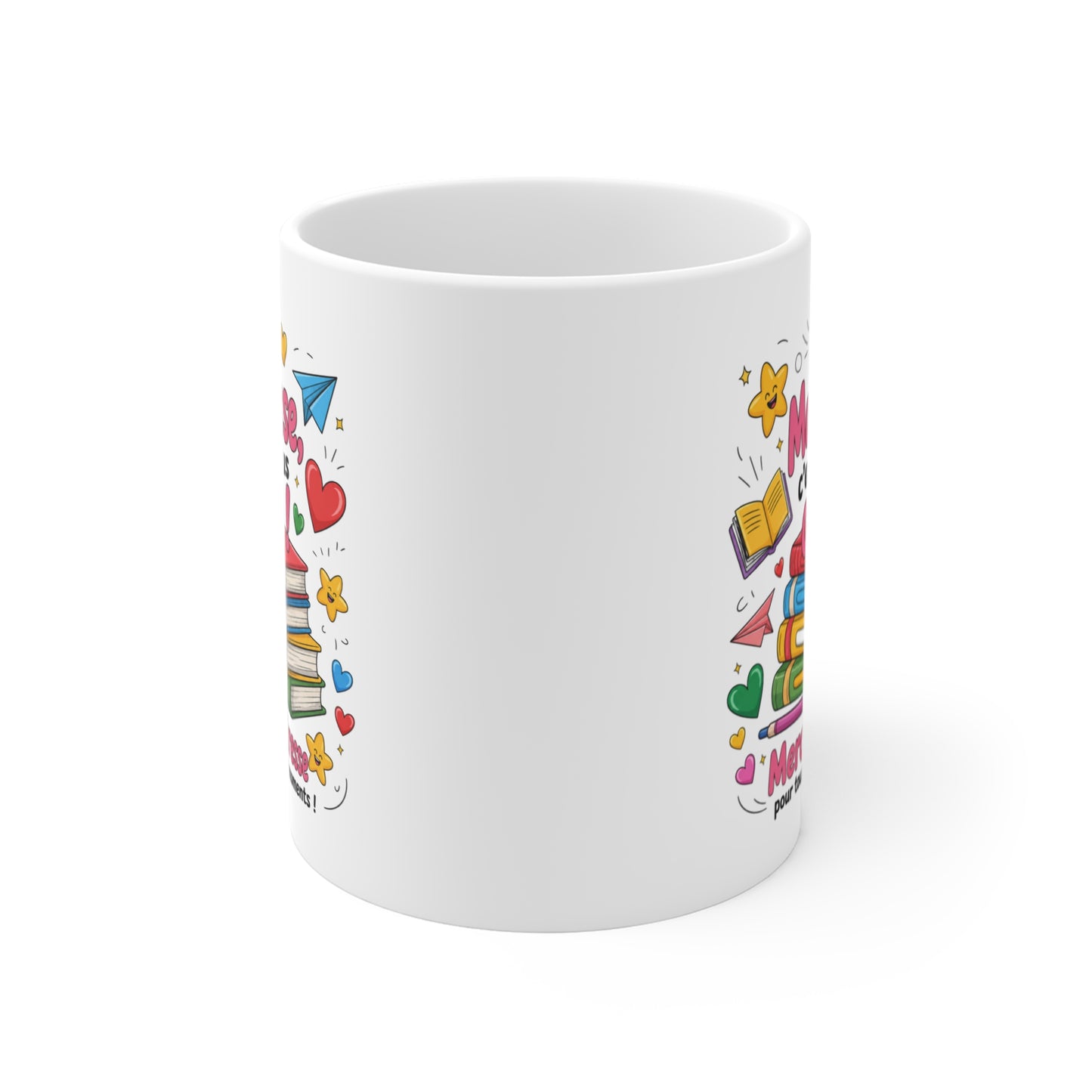 Tasse Merci Maîtresse – Mug Cadeau Fin d’Année École Primaire – Remerciement Enseignante 325ml
