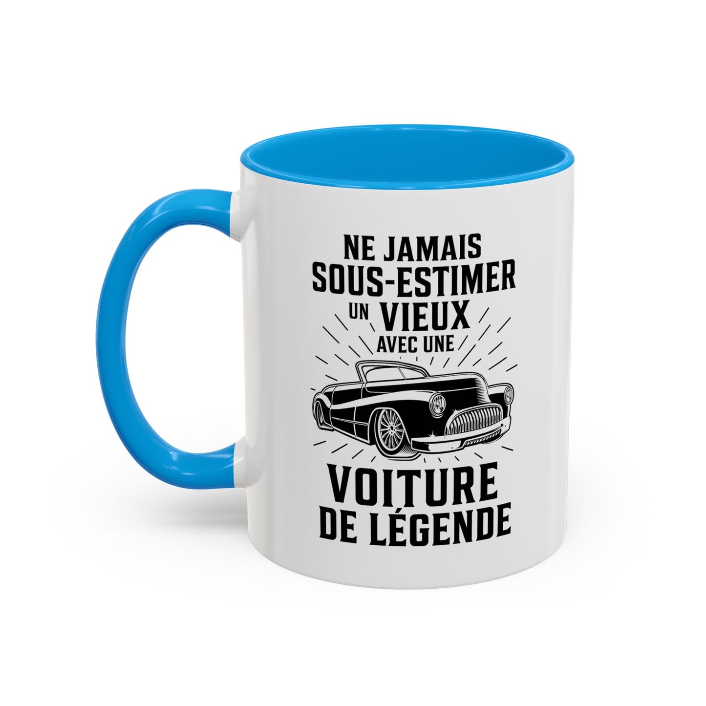Mug Voiture Homme et Femme – Tasse Passion Automobile Sportive et Voiture de Collection – Idée Cadeau Conducteur Amateur Auto Mécanique – 325 ml Noir Bleu Rouge