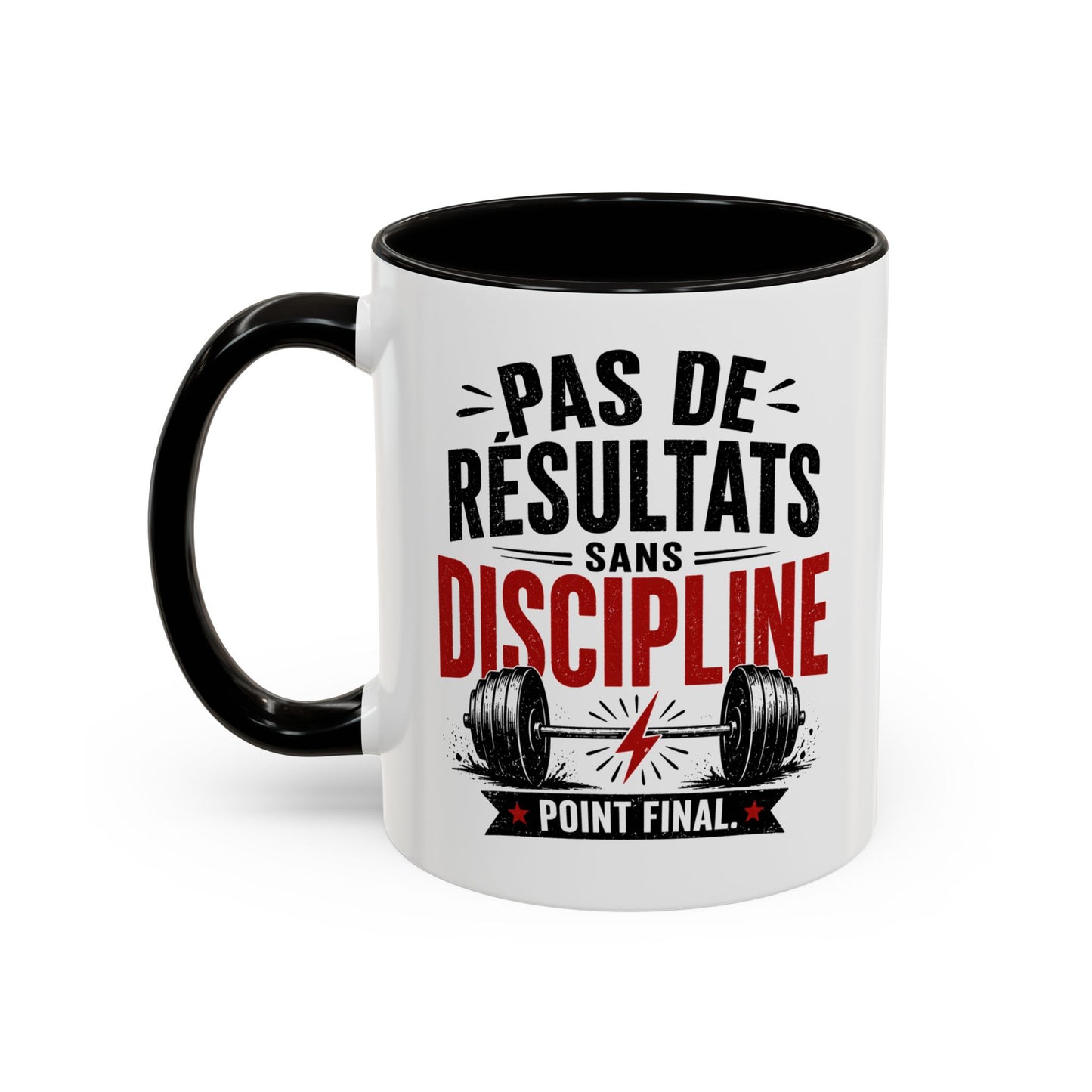 Mug Motivation Fitness – Pas de Résultats sans Discipline – Cadeau Musculation Sport Homme Femme 325ml