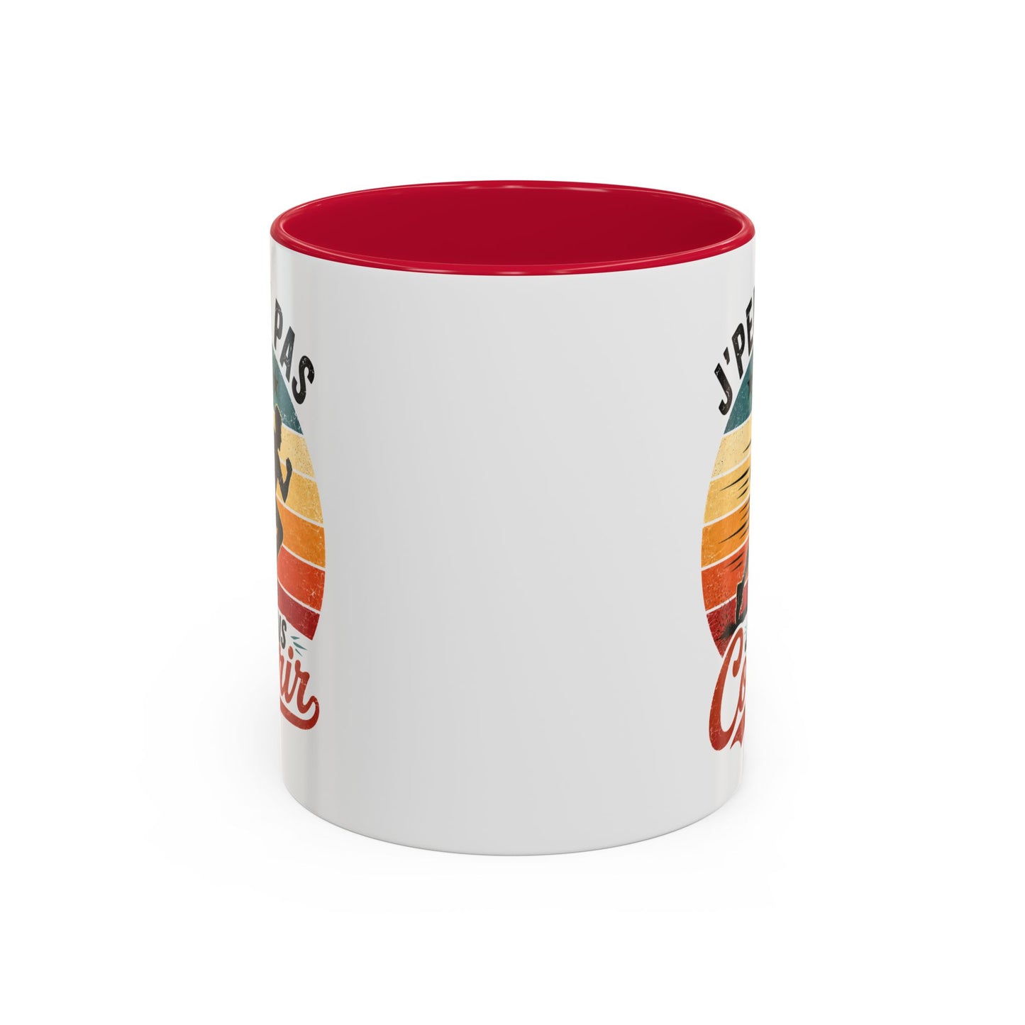 Tasse Homme J’Peux Pas J’Vais Courir – Mug Running Vintage Humoristique – Cadeau Coureur Sport Jogging 325ml