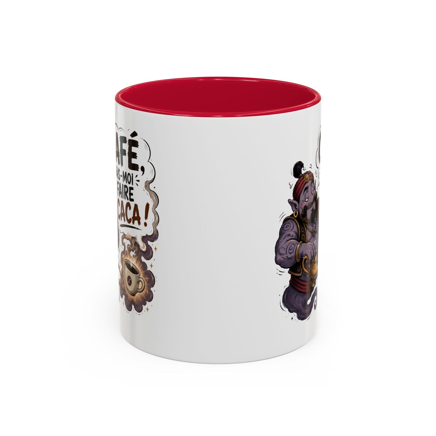 Mug Café Humour – Café Fais-Moi Faire Caca – Tasse Drôle avec Génie – Cadeau Original Homme et Femme Amateur de Café