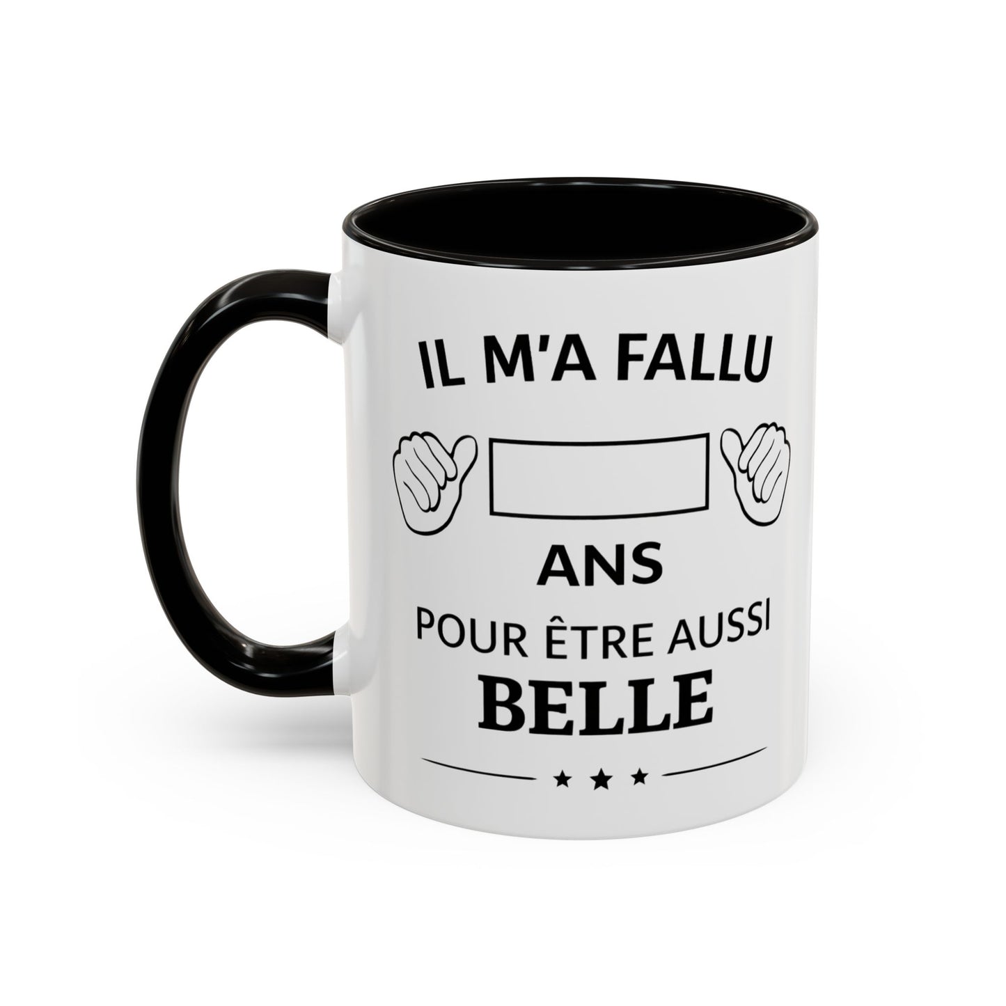 Tasse Anniversaire Personnalisable Femme 325ml – Mug Céramique Âge Prénom Cadeau Original Belle Humour