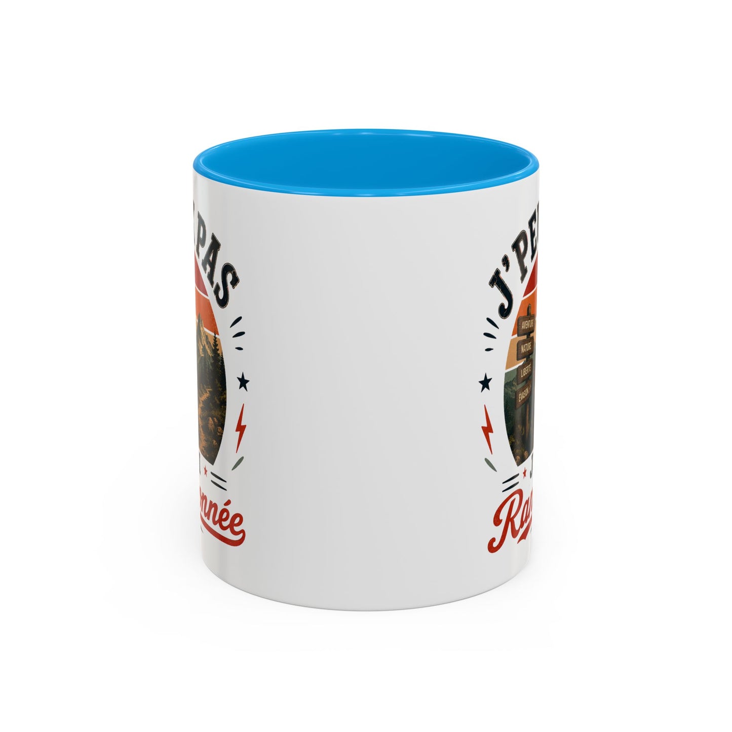 Tasse J’Peux Pas J’Ai Randonnée – Mug Humour Randonnée Vintage – Cadeau Passion Montagne Nature 325ml