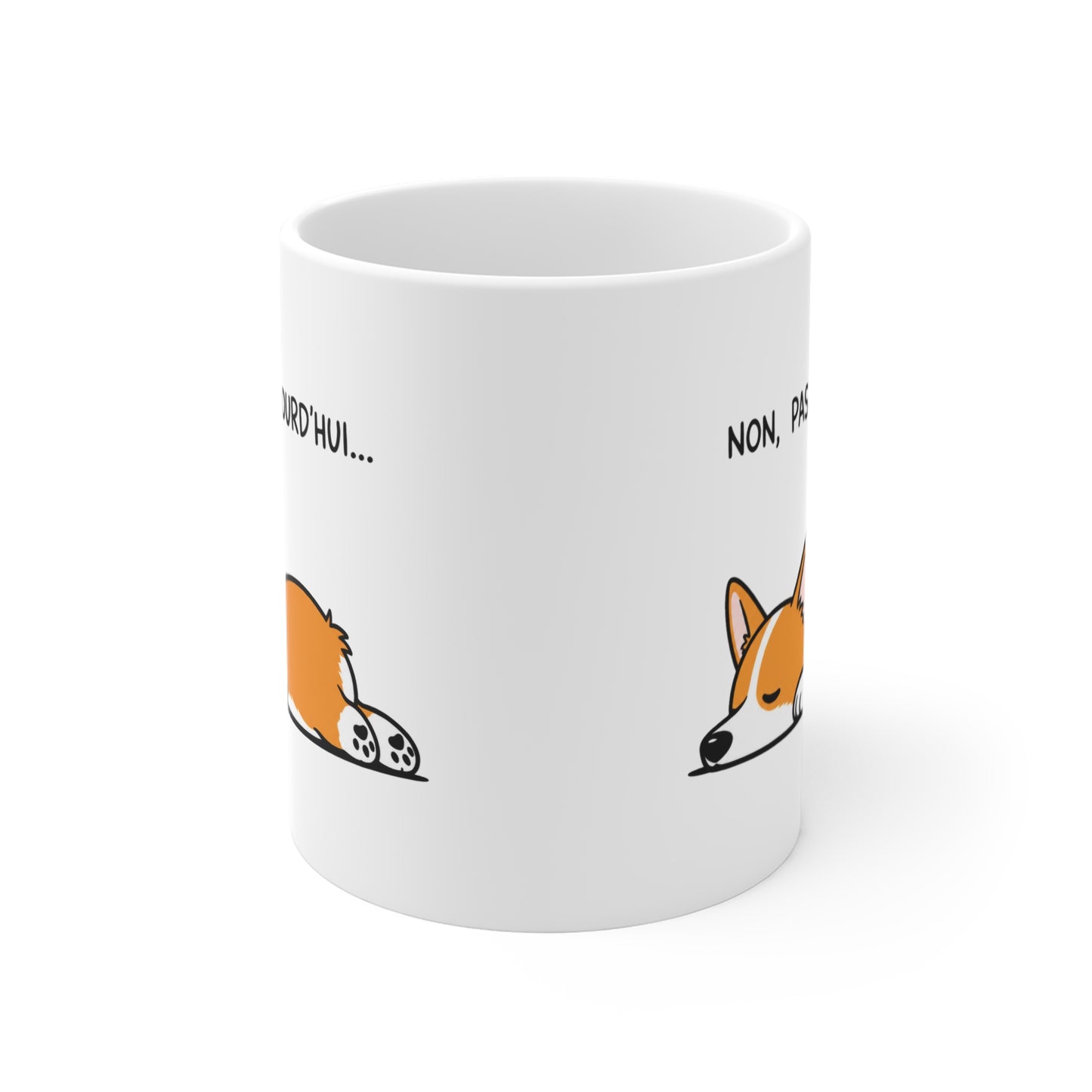 Tasse Corgi Humour – Mug Chien Dormeur Mignon – Cadeau Amoureux des Chiens 325 ml