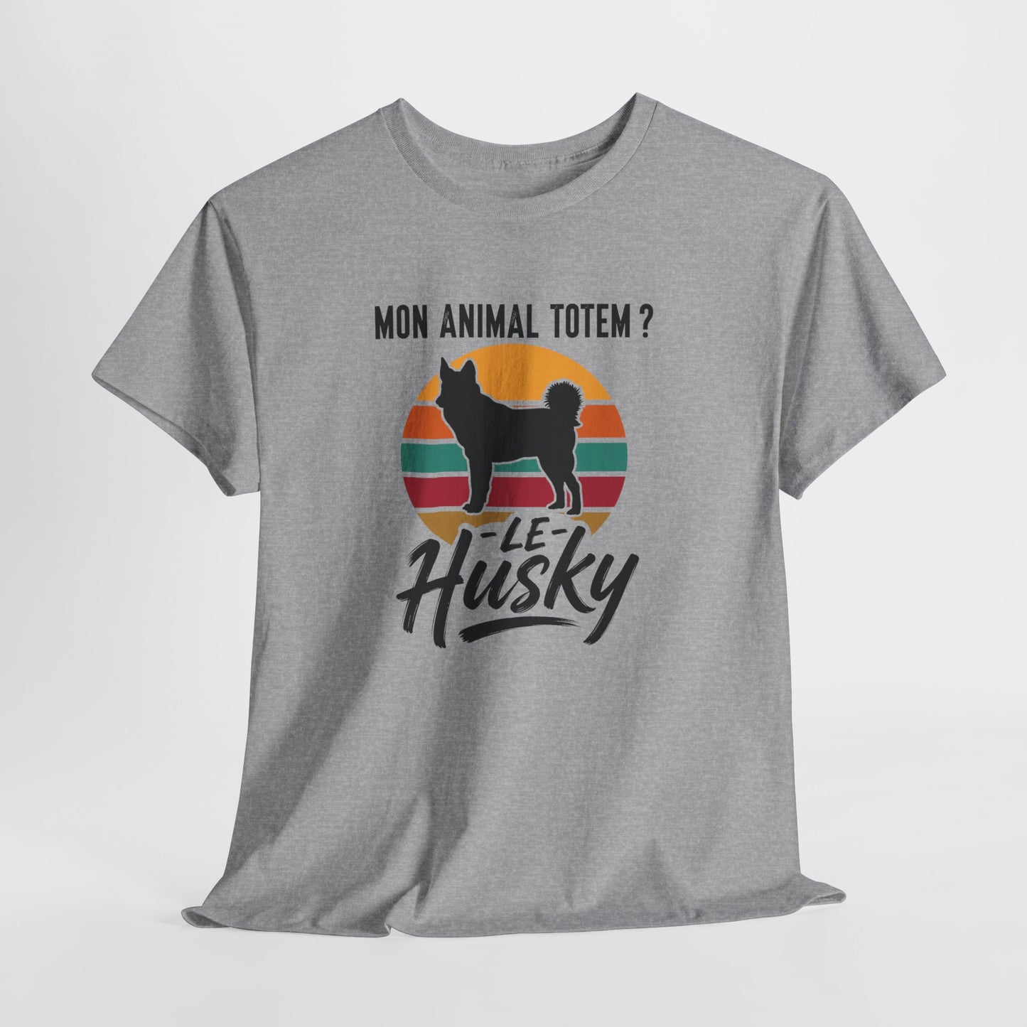 T-Shirt Husky Homme et Femme – Cadeau Amoureux des Chiens – Passion Husky Sibérien – Idée Cadeau Maître Maîtresse Chien