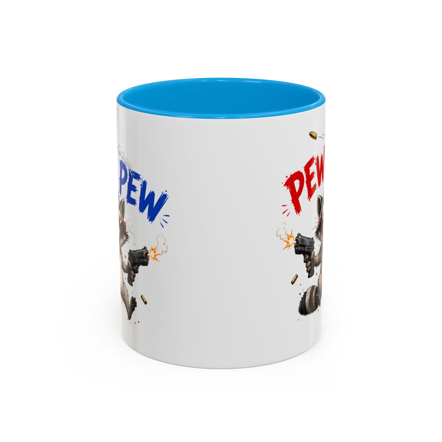 Tasse Pew Pew – Mug  Animal Raton Laveur Humour – Cadeau Drôle Homme Femme 325ml