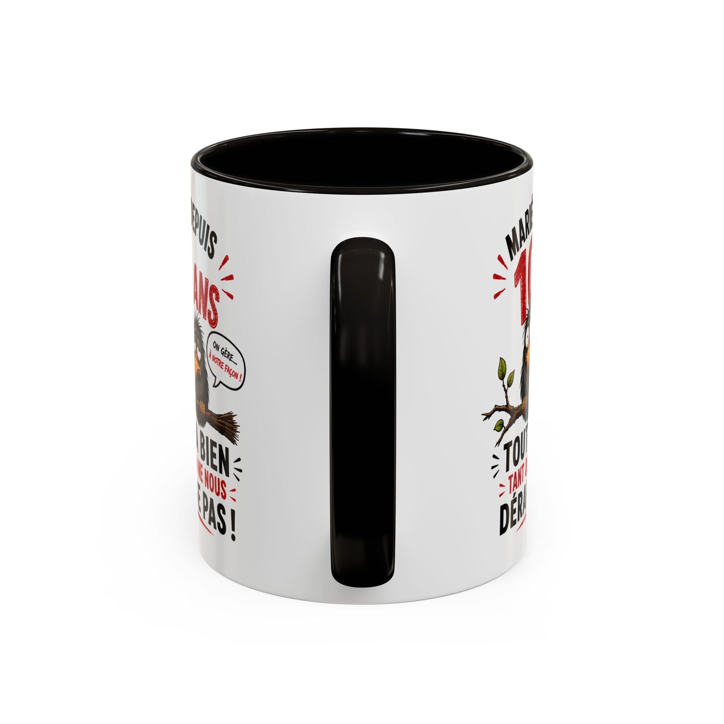 Tasse Mariés Depuis 10 Ans – Mug Humour Anniversaire de Mariage Homme Femme – Cadeau Couple 10 Ans de Mariage 325 ml