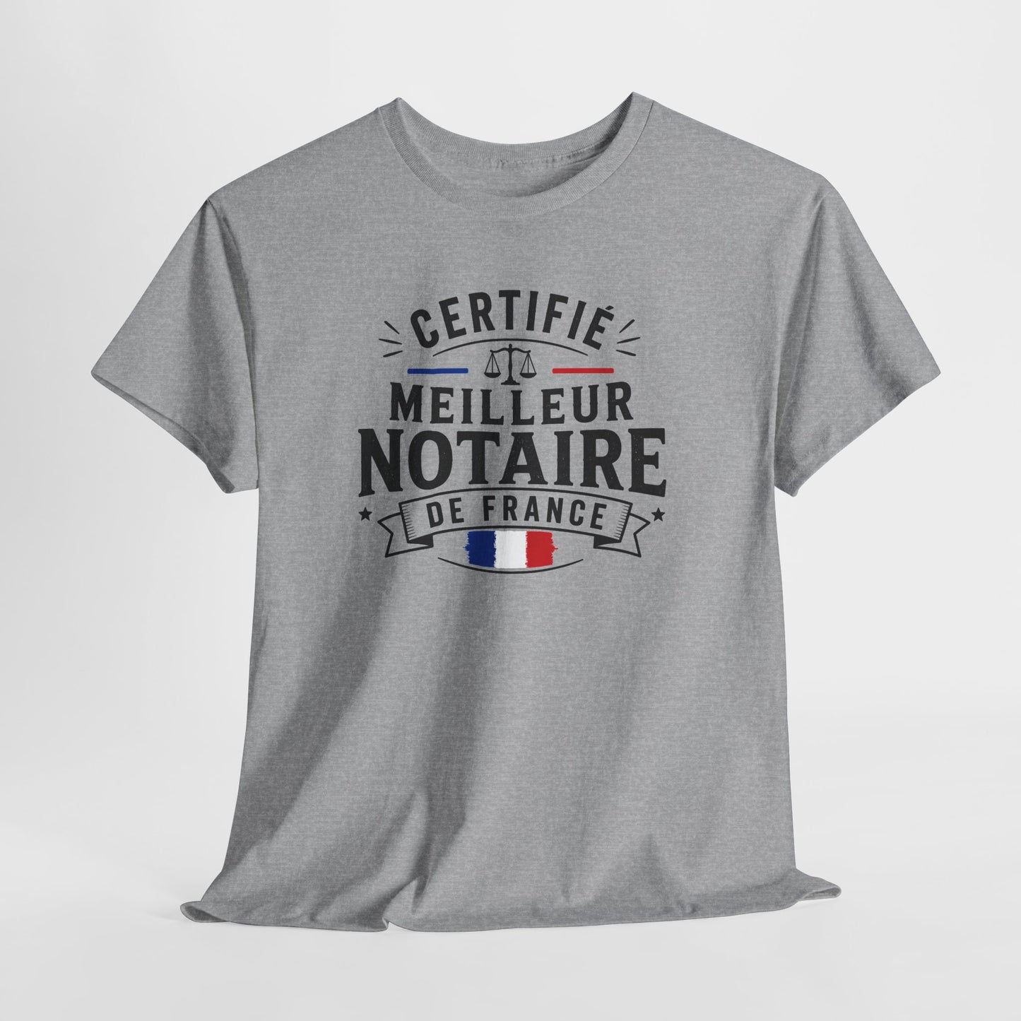 Tee Shirt Homme Notaire Cadeau Humour Métier Droit Justice Professionnel Juridique Étude Notariale France
