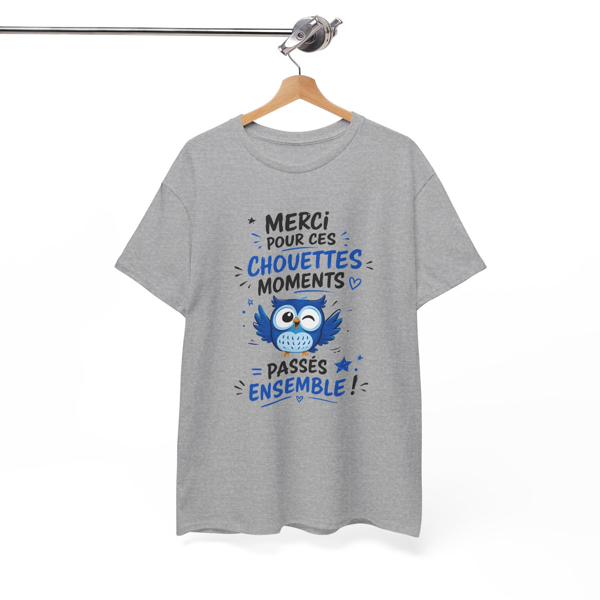 Tee Shirt Merci pour ces Chouettes Moments – Cadeau Souvenir Homme et Femme – T-Shirt Chouette