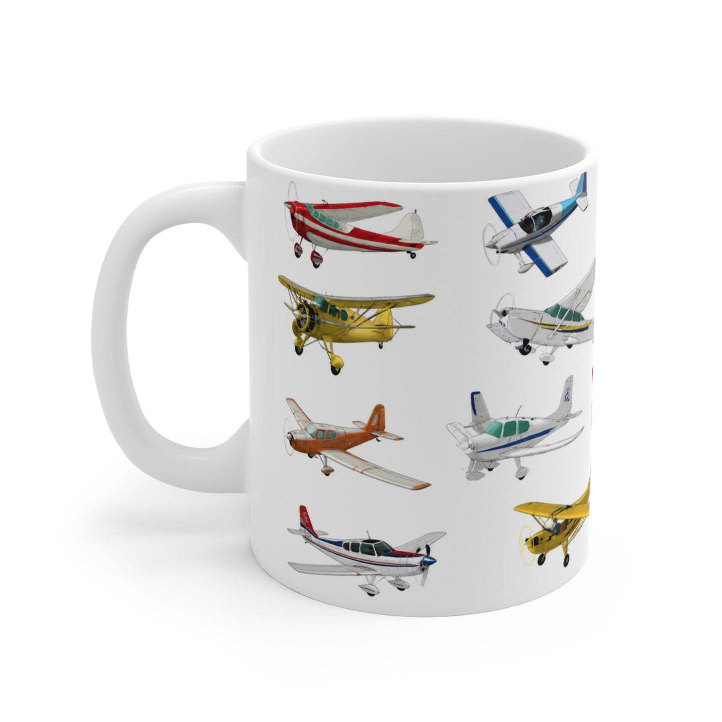 Tasse Avions Vintage – Mug Aviation Rétro Avion de Tourisme Pilote Aéronautique Cadeau Homme Femme Enfant 325ml