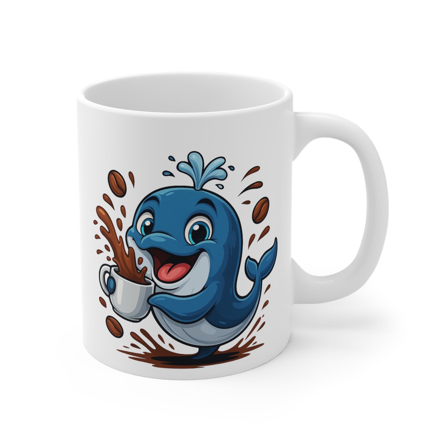Mug Baleine Café – Tasse Céramique 325ml – Design Cartoon Mignon – Cadeau Original Amateur de Café