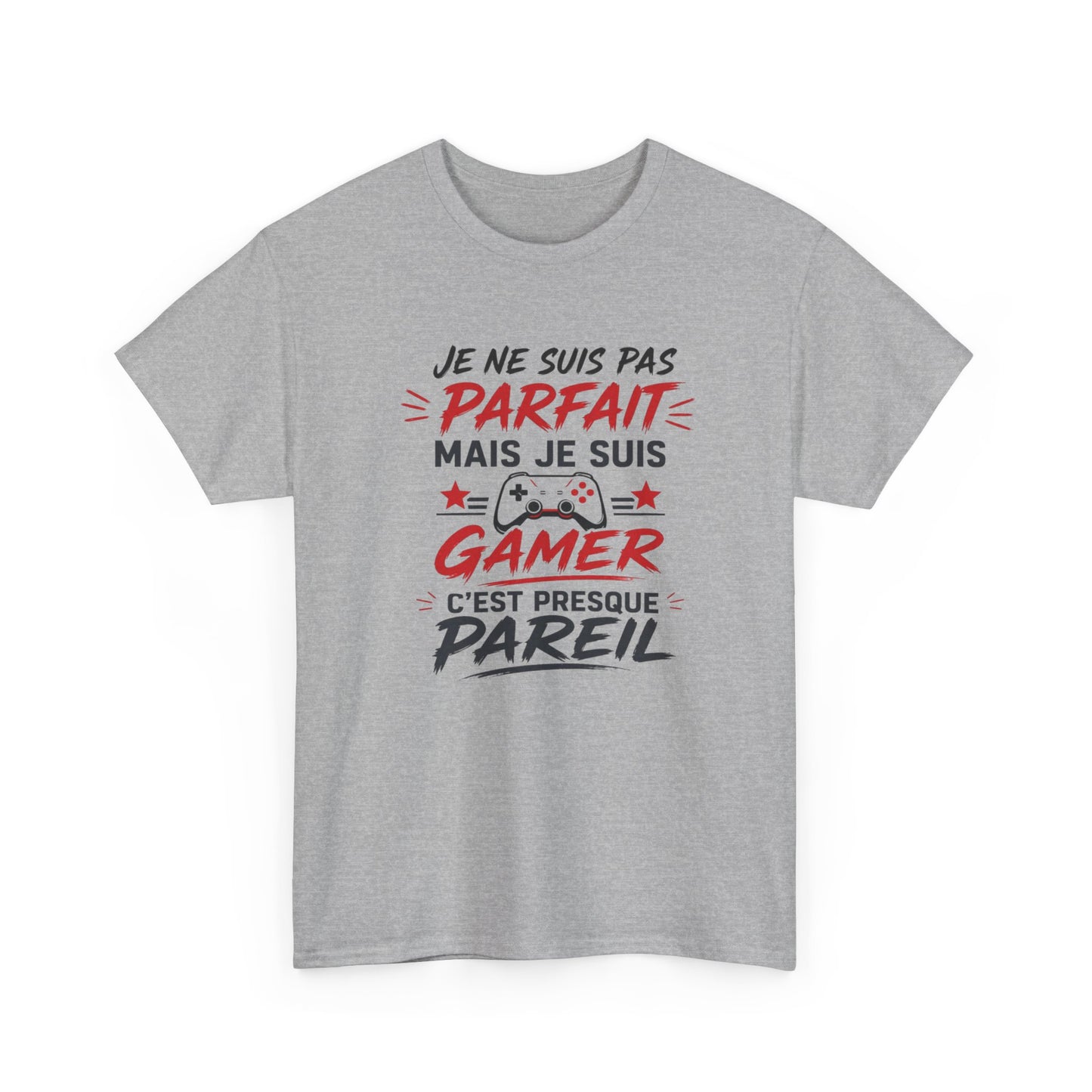 T-Shirt Gamer Humour – Je Ne Suis Pas Parfait Mais Je Suis Gamer – Cadeau Geek Homme Femme Papa Gamer