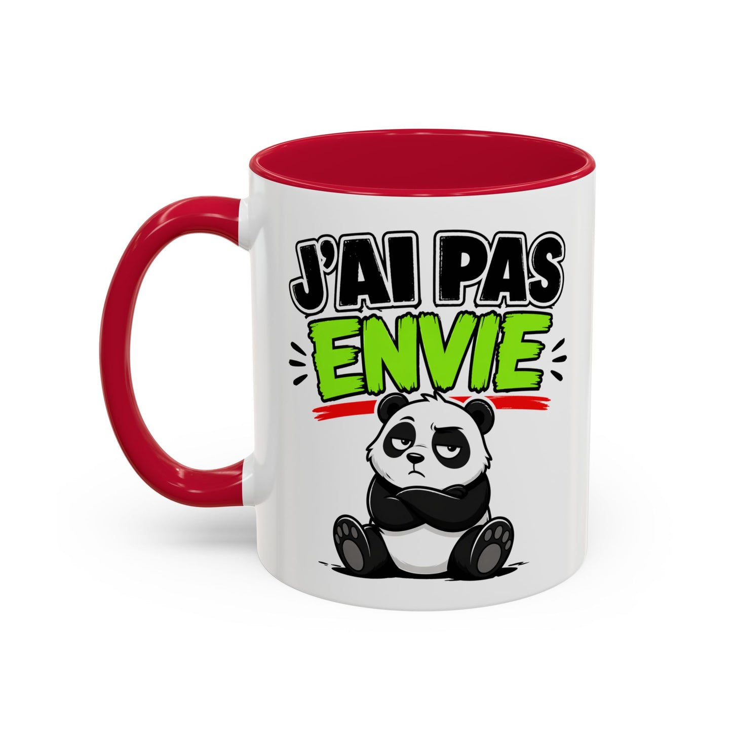 Mug Drôle J’ai Pas Envie – Tasse Humoristique Panda Fatigué – Cadeau Humour Bureau Café 325ml