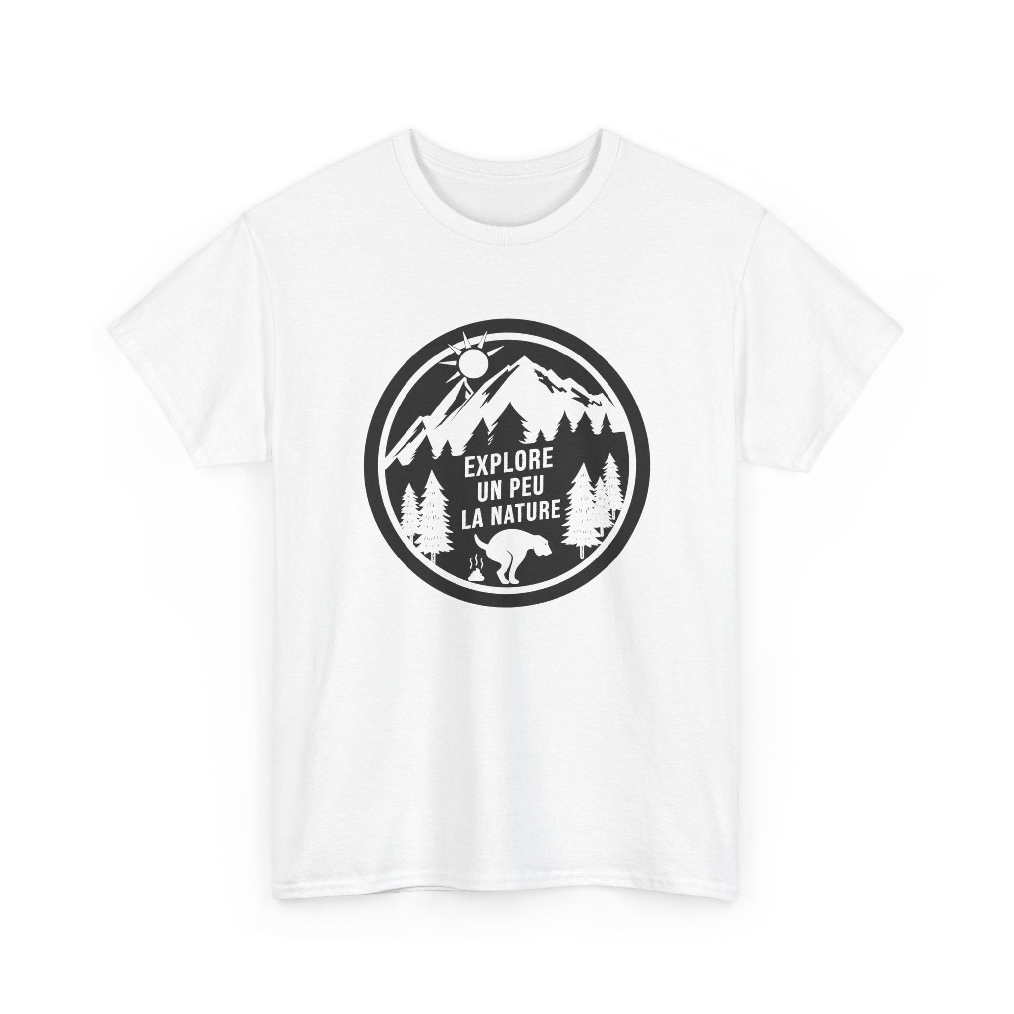 T-Shirt Chien Homme et Femme – Humour Promenade Randonnée Nature – Cadeau Propriétaire de Chien – Amoureux Animaux Plein Air