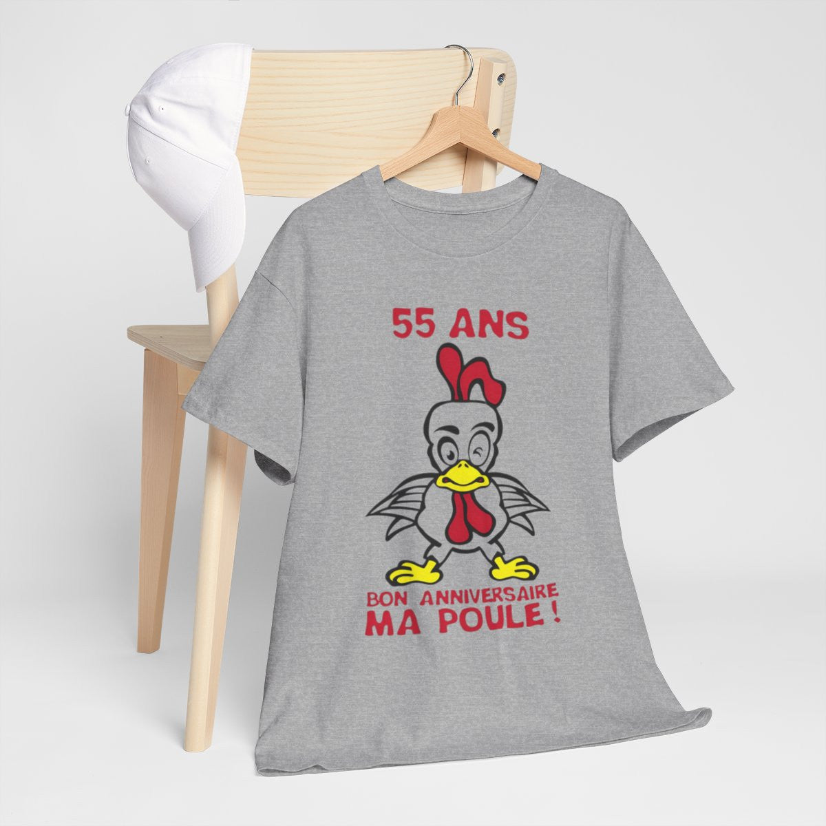 Tee shirt Unisex 55 ans bon anniversaire ma poule ! idée cadeau anniversaire humour drôle