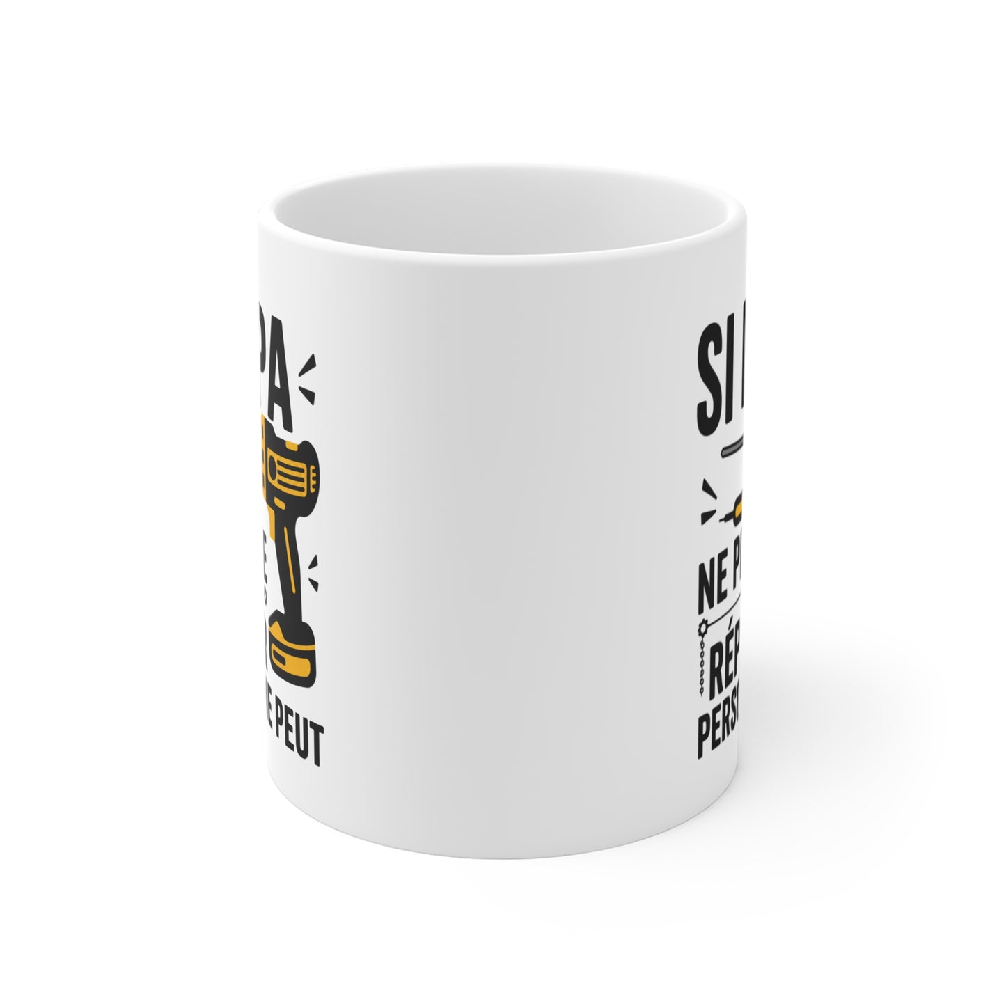 Tasse Si Papa Ne Peut Le Réparer Personne Ne Peut – Mug Humour Papa Bricoleur – Cadeau Homme 325ml