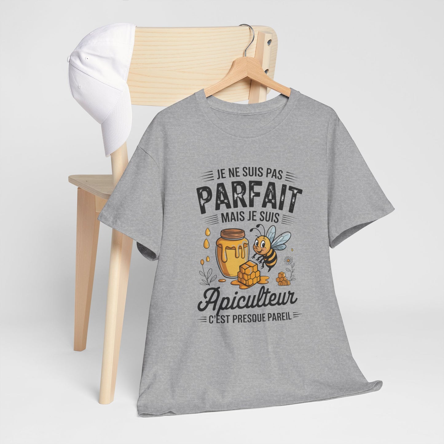 Tee Shirt Je Ne Suis Pas Parfait Mais Je Suis Apiculteur – T-Shirt Humour Abeille Miel – Cadeau Homme Femme Apiculture