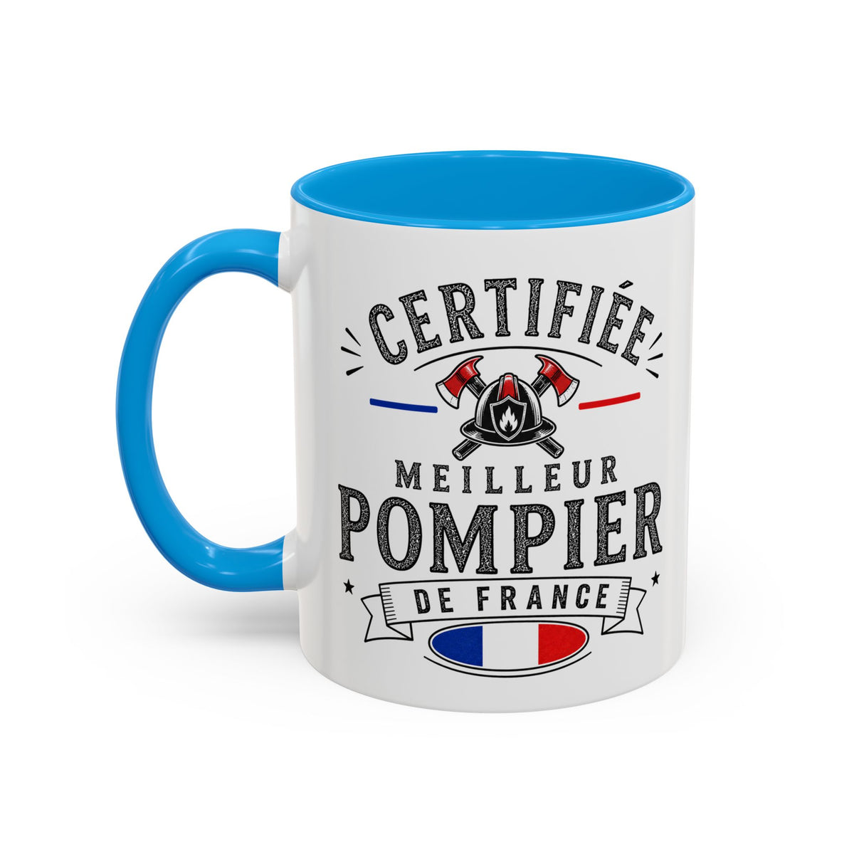 Mug Pompier Homme – Certifié Meilleur Pompier de France – Tasse Humour Métier – Cadeau Original Pompier