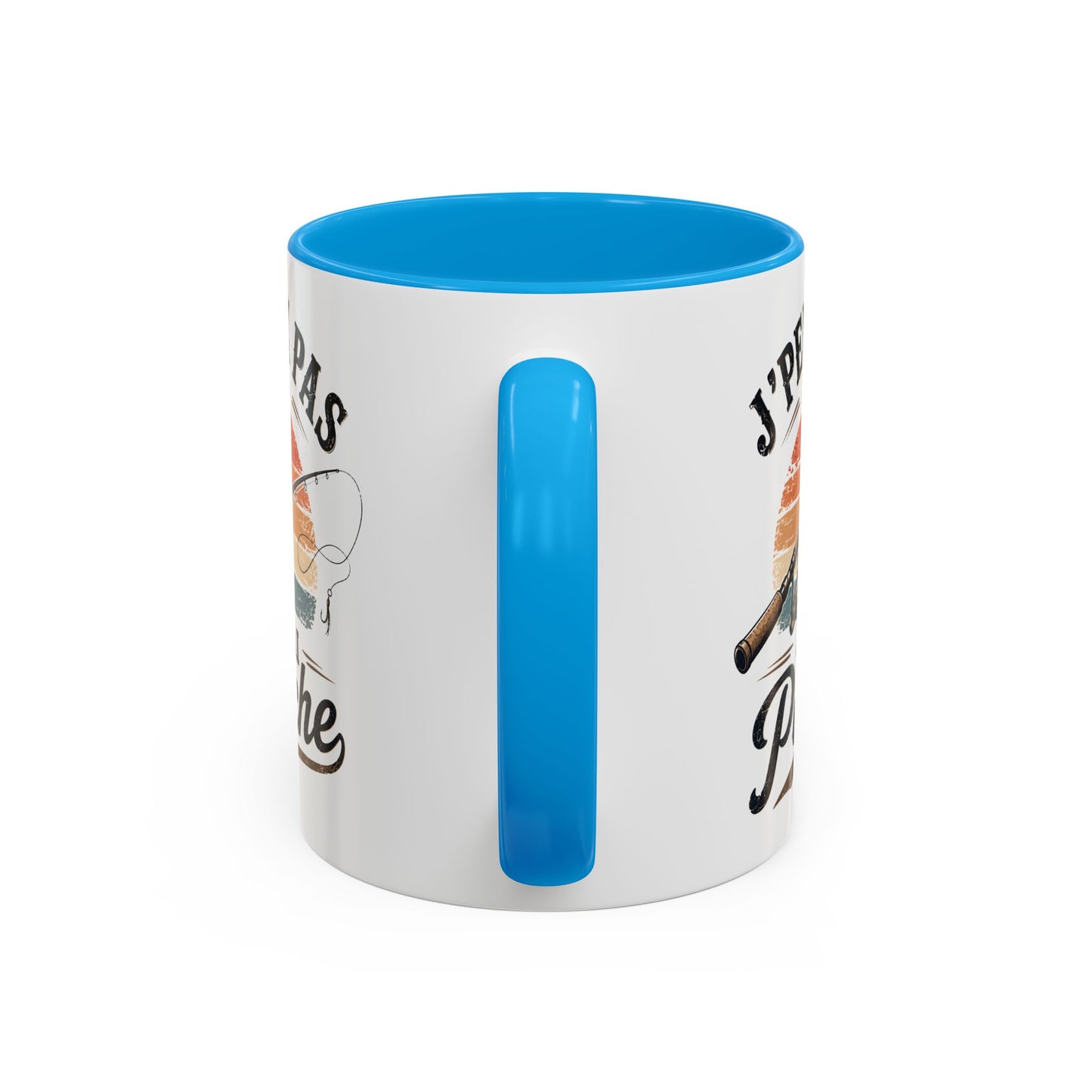 Tasse J’Peux Pas J’Ai Pêche – Mug Pêche Vintage Humoristique – Cadeau Pêcheur Homme Nature 325ml