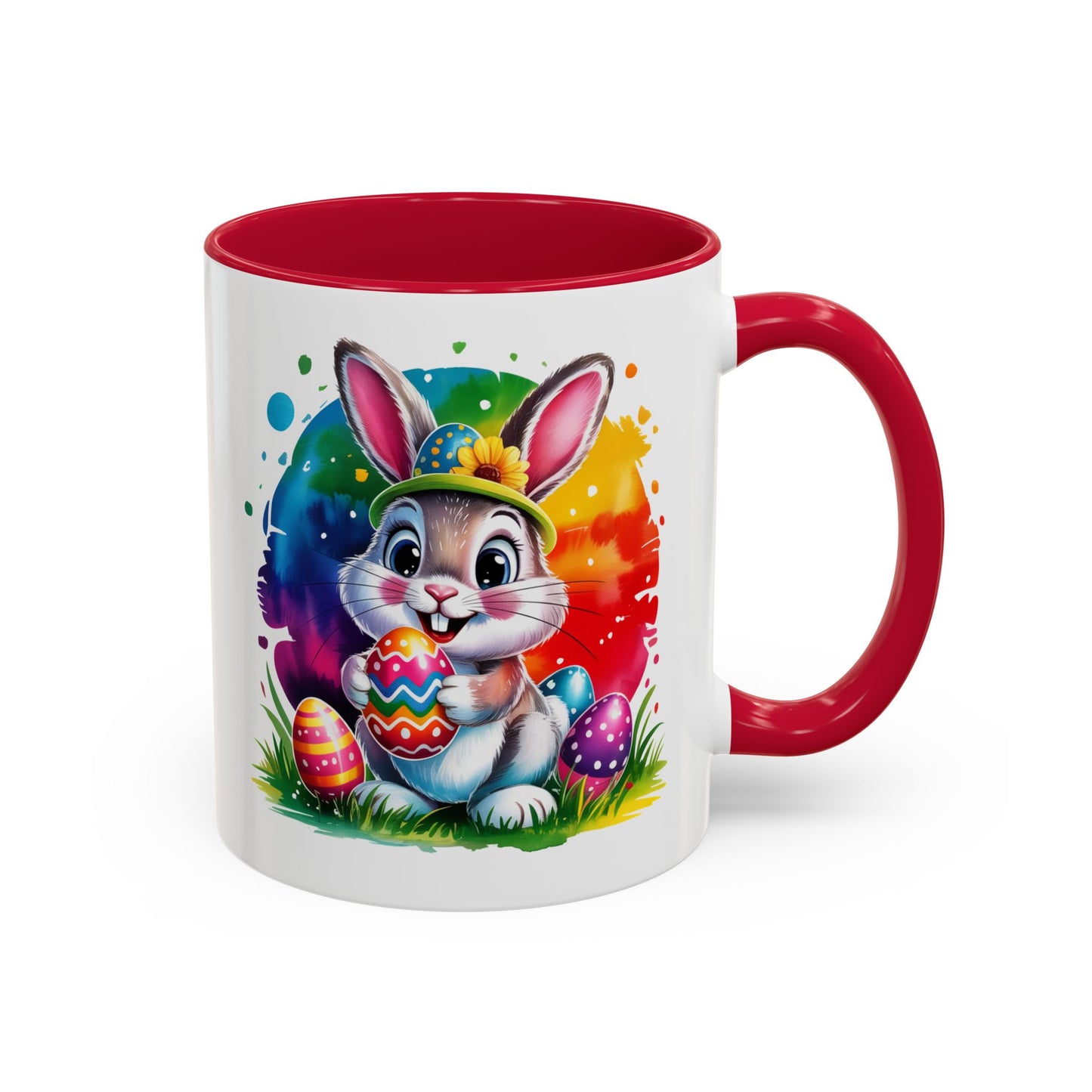 Mug Lapin de Pâques – Tasse Œufs Colorés Kawaii – Cadeau Printemps et Pâques – Céramique 325ml
