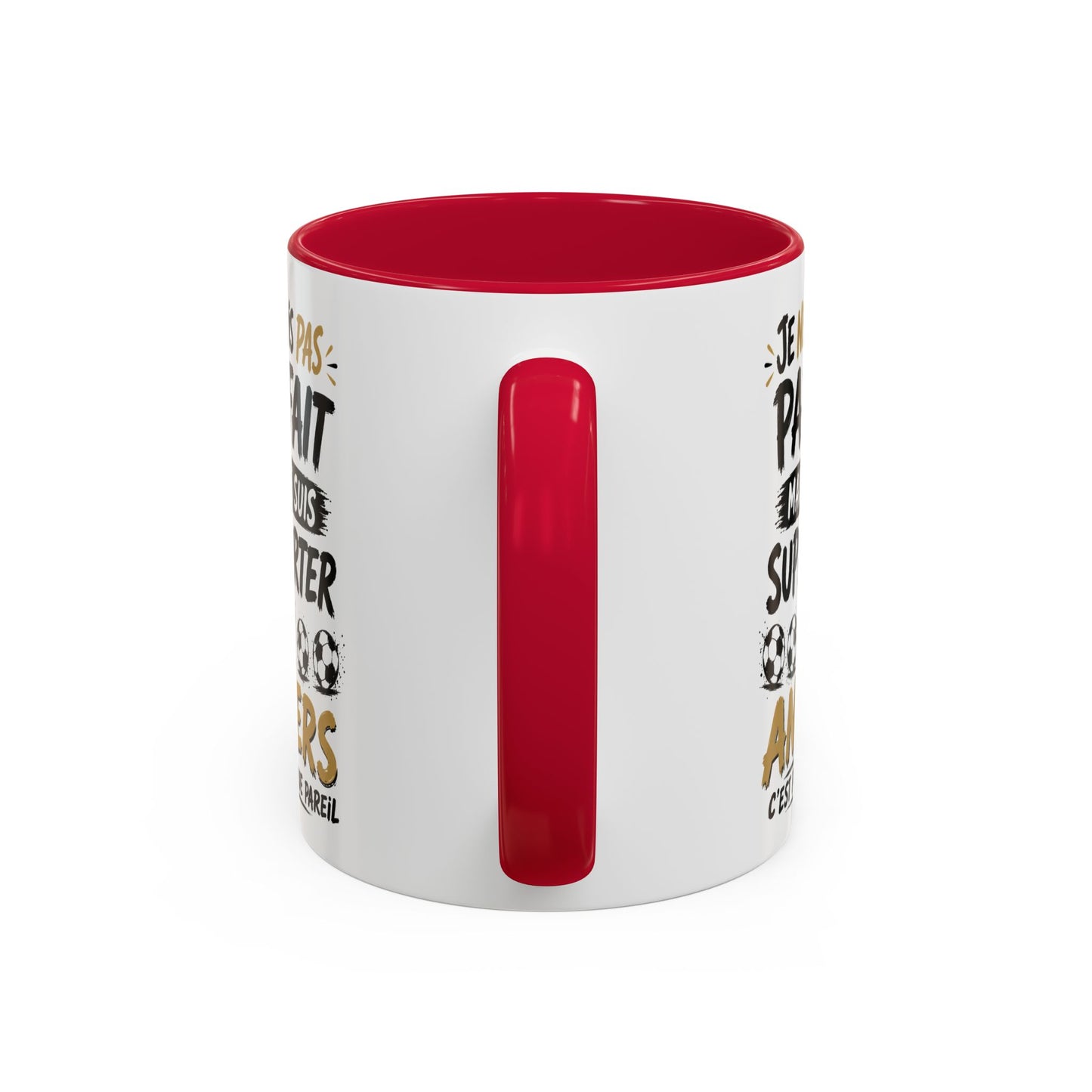Tasse Je Ne Suis Pas Parfait Mais Je Suis Supporter d’Angers – Mug Humour Football Supporter – Cadeau Football 325ml