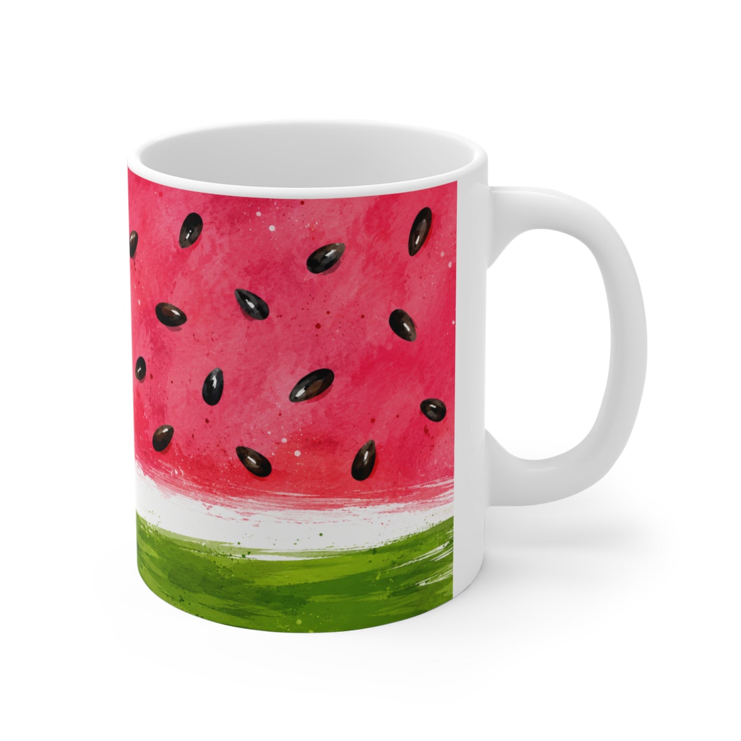 Tasse Pastèque Aquarelle – Mug Fruit Rouge et Vert – Cadeau Été Homme Femme 325ml