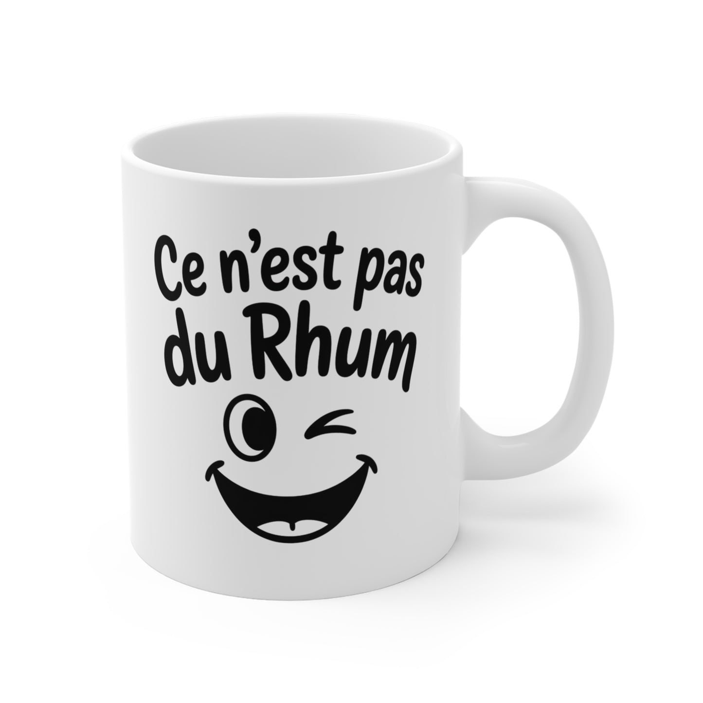 Tasse Céramique 325ml “Ce N’Est Pas du Rhum” – Mug Humour Alcool Café – Cadeau Drôle
