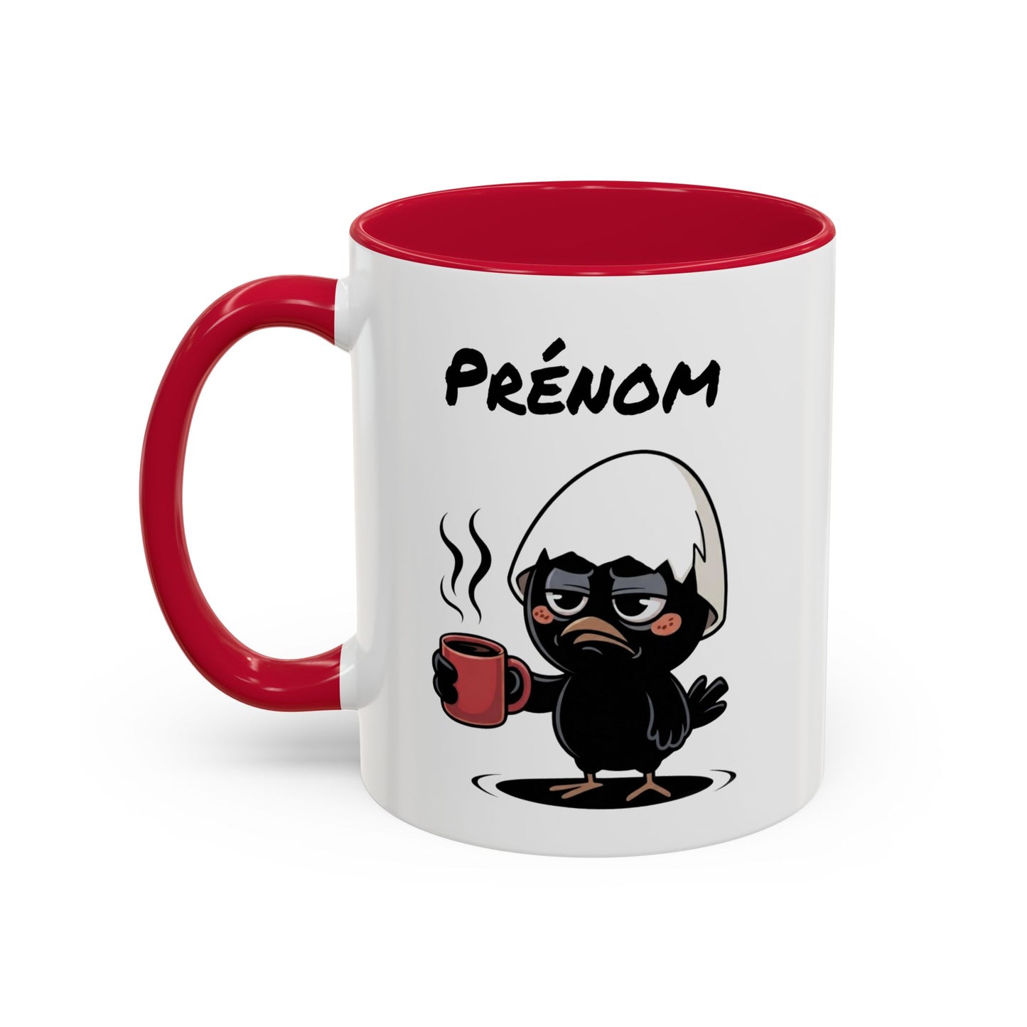 Tasse Calimero Café Personnalisable 325ml – Mug Céramique Humour Réveil Matin Prénom Cadeau Original