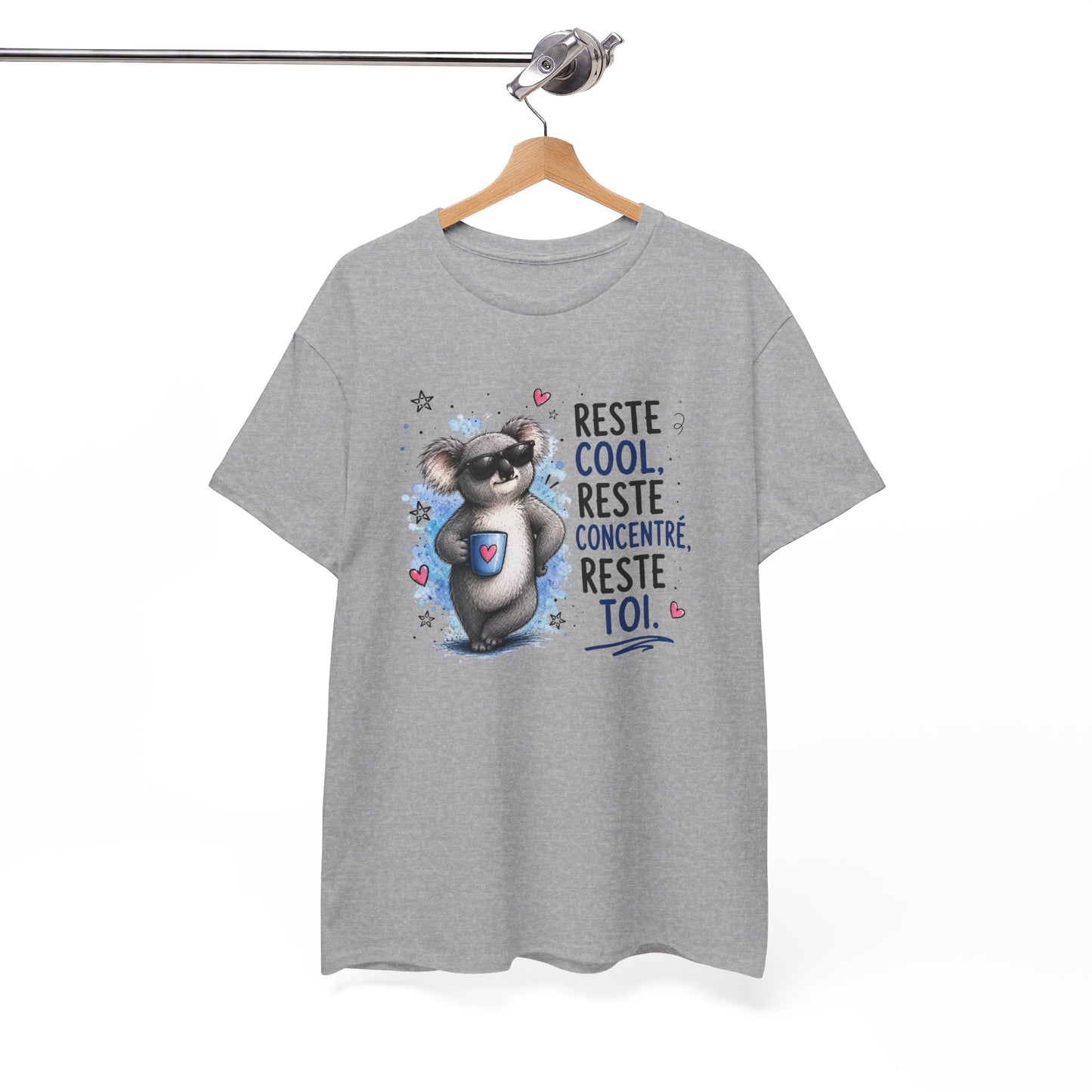Tee-Shirt Humour Homme et Femme – Koala Drôle avec Lunettes – Idée Cadeau Original Cool Zen Positif Anniversaire