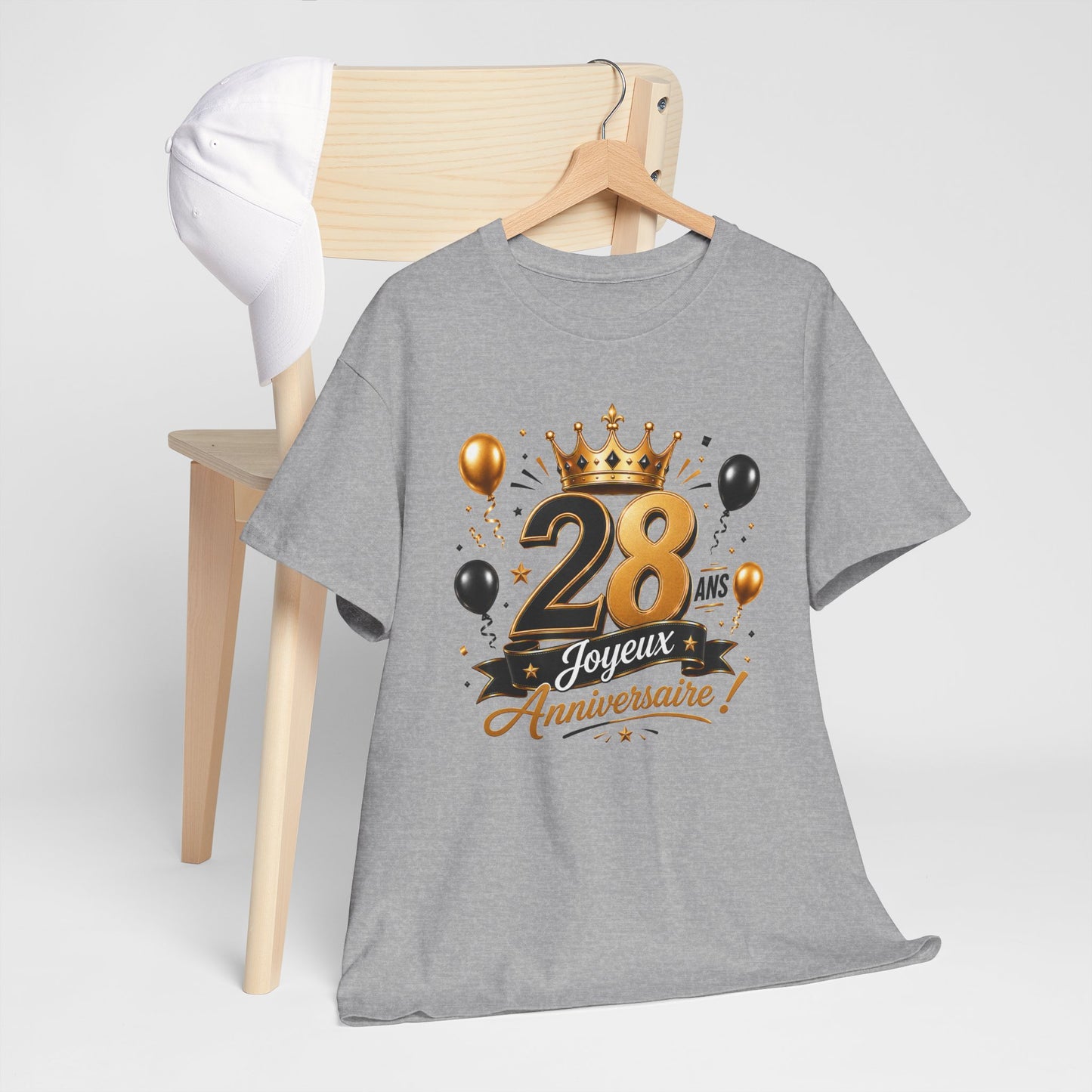 Tee Shirt Anniversaire 28 Ans Homme et Femme Joyeux Anniversaire Cadeau 28 Ans Idée Cadeau Adulte