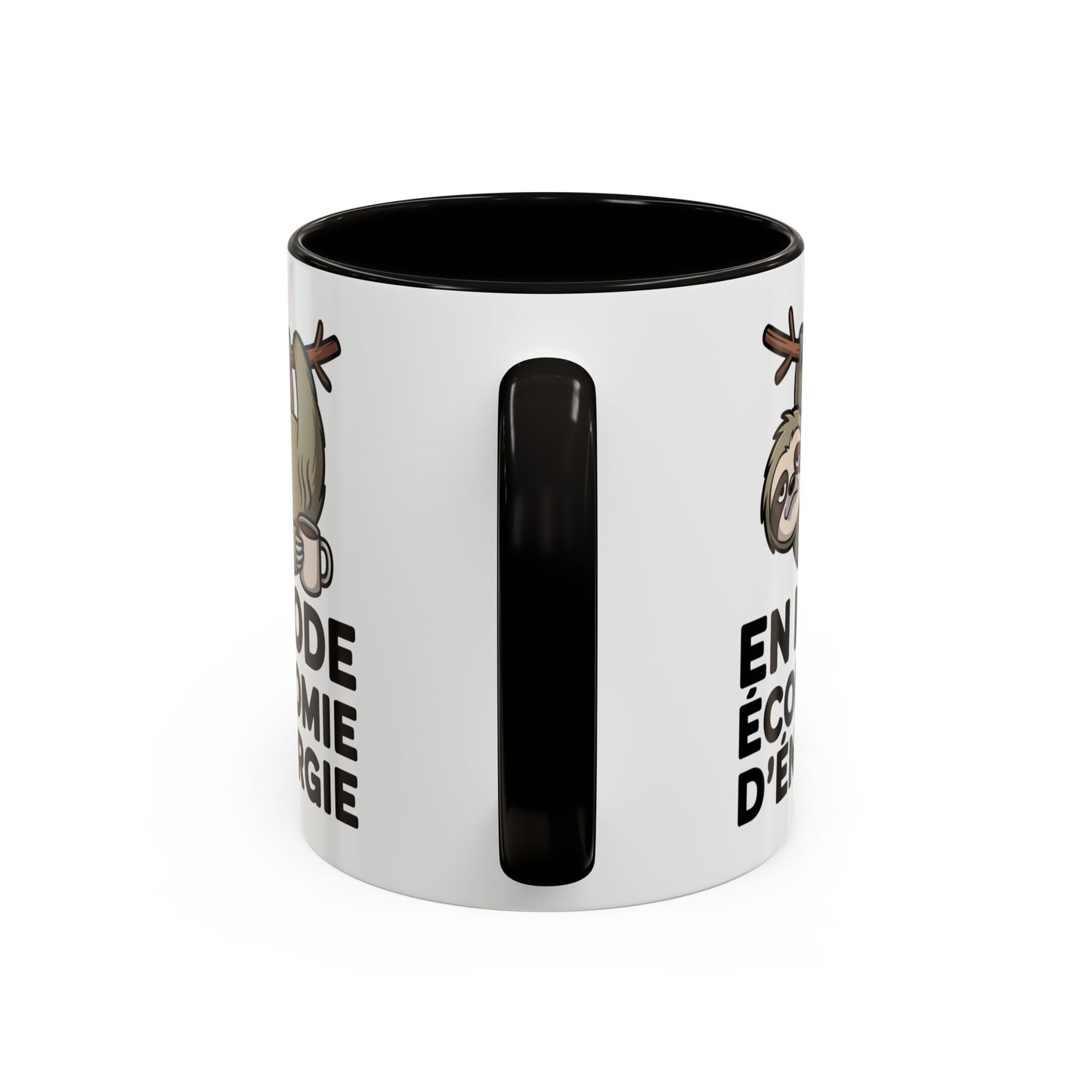 Mug Drôle En Mode Économie d’Énergie – Tasse Humoristique Paresseux Café – Cadeau Humour Bureau Fatigue 325ml