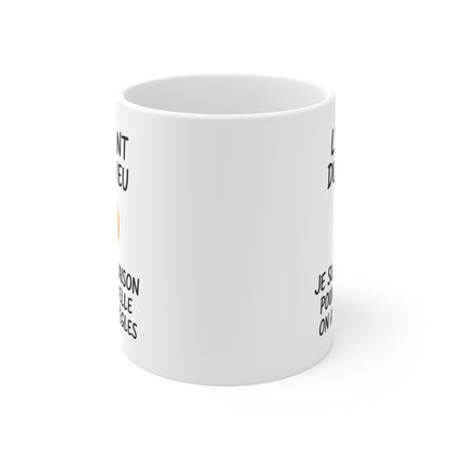 Tasse Céramique 325ml “L’Enfant du Milieu” – Mug Humour Famille Frères Sœurs – Cadeau Drôle