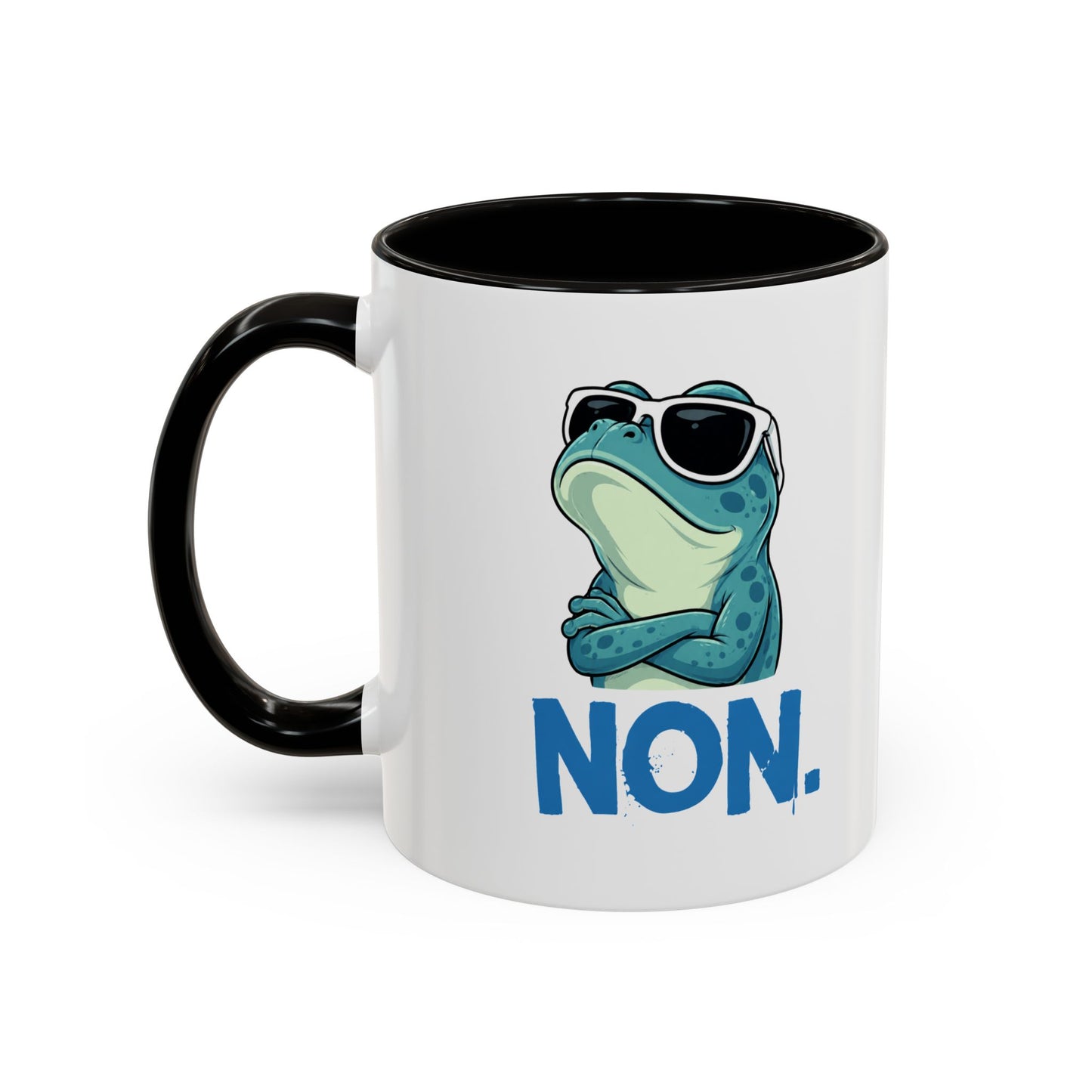 Tasse Grenouille Drôle Homme Femme – Mug Non. – Cadeau Humour Réponse Courte 325 ml