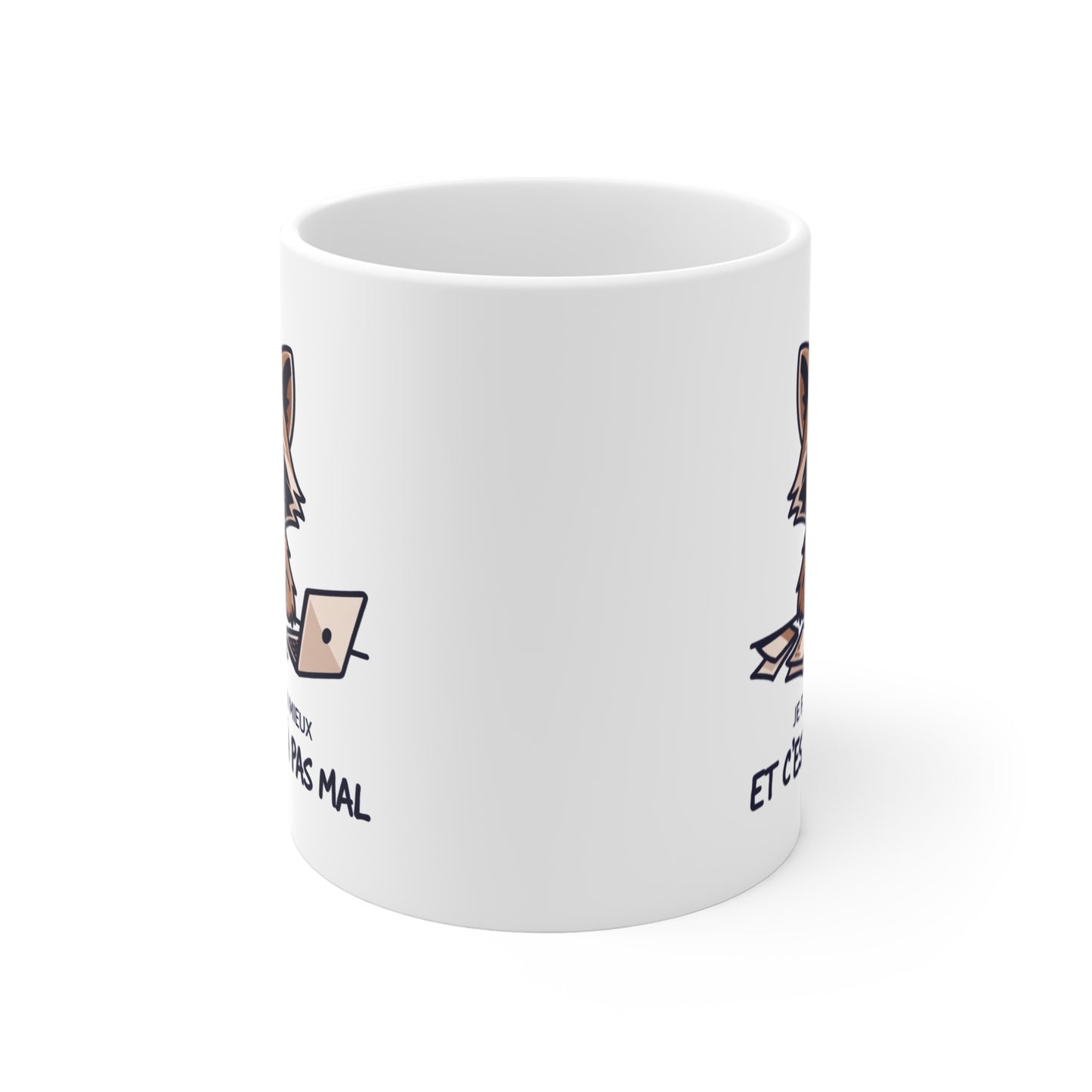 Tasse Je Fais de Mon Mieux et C’est Déjà Pas Mal – Mug Raton Laveur Humour – Cadeau Homme Femme 325ml