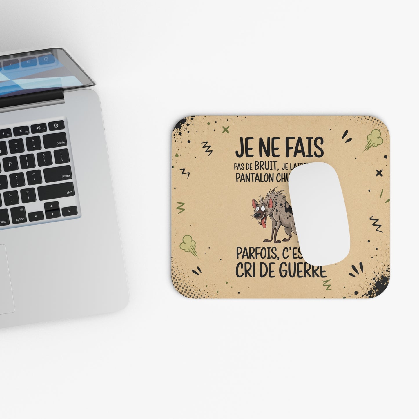 Tapis de Souris 22x18cm Je Ne Fais Pas de Bruit Je Laisse Mon Pantalon Chuchoter – Humour Prout – Cadeau Drôle Original