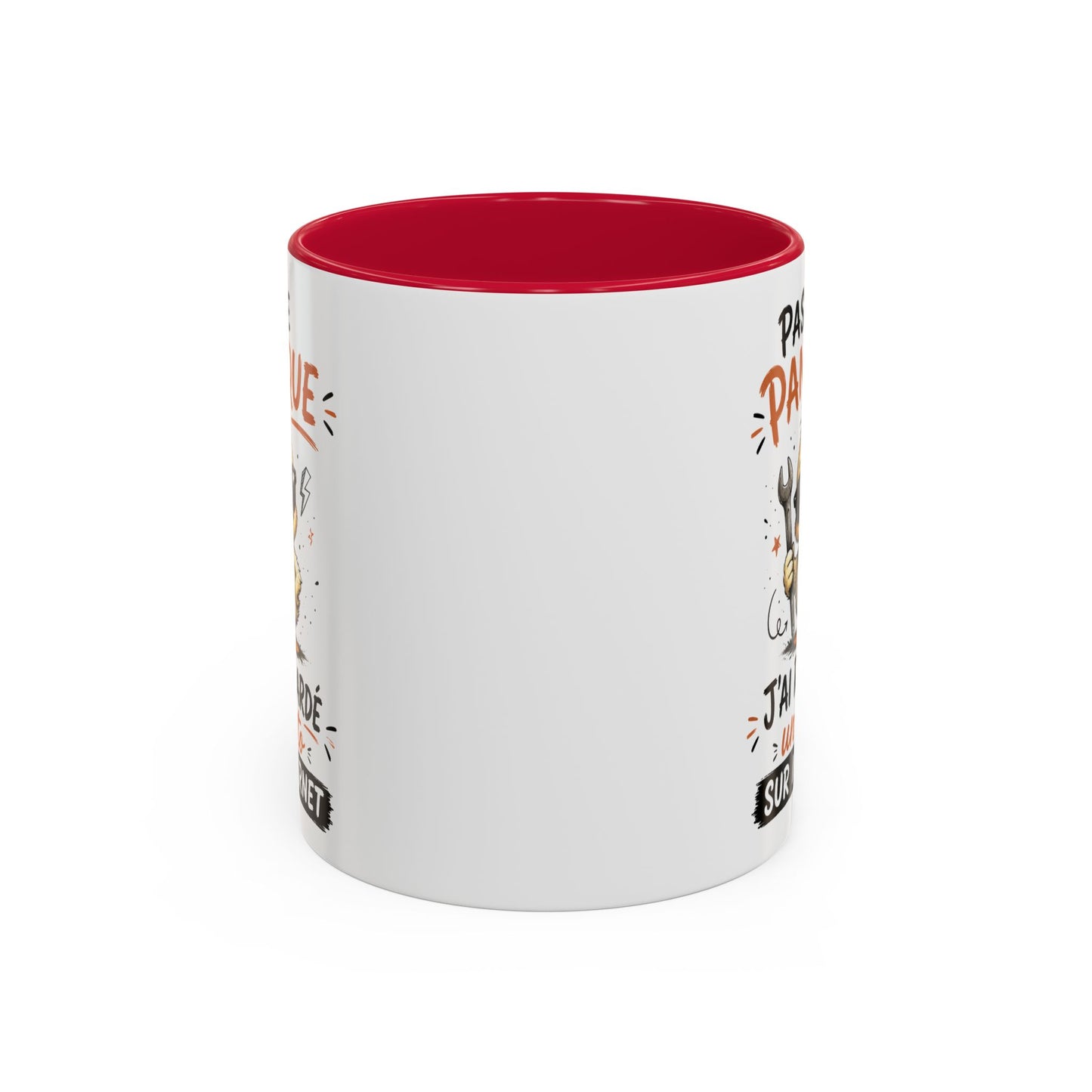 Tasse Humoristique Bricolage – Pas de Panique J’ai Regardé un Tuto sur Internet – Mug Canard Drôle 325ml