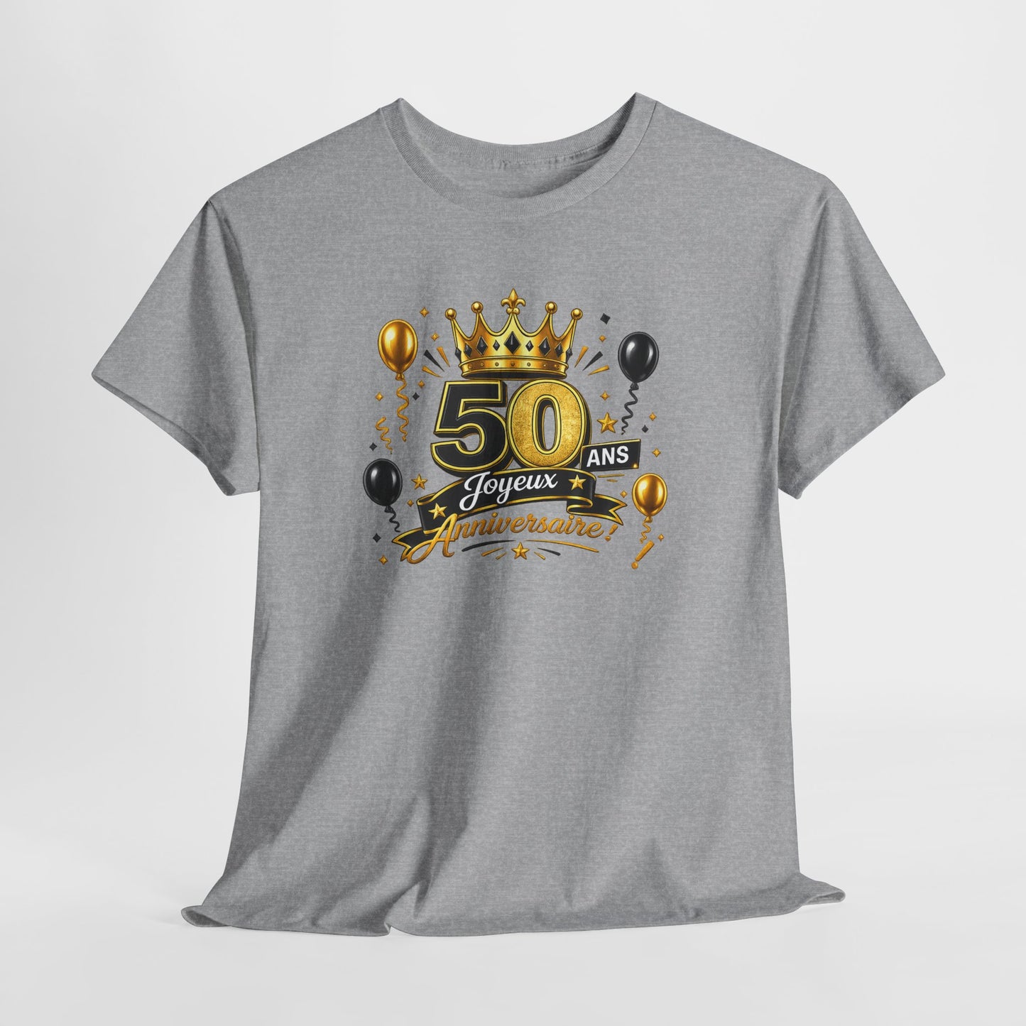 Tee Shirt Anniversaire 50 Ans Homme et Femme – Joyeux Anniversaire – Cadeau 50 Ans