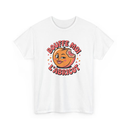 Tee Shirt Humour Bouffe Moi L’Abricot – Blague fruit drôle – Cadeau humour Blanc Gris Noir