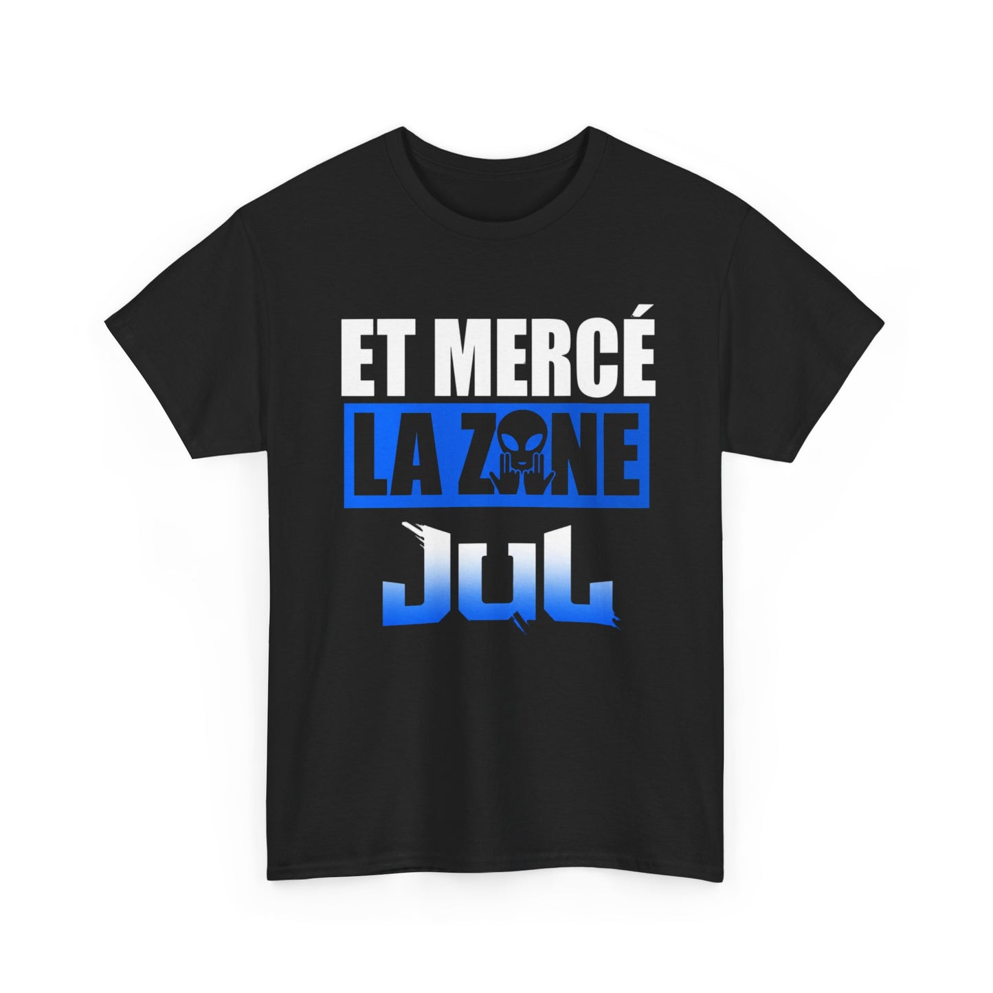 T-Shirt Merci La Zone Humour Rap Français Homme – Design Urbain Style Marseille – Tee Shirt Streetwear Fan Musique Urbaine Team Team JuL
