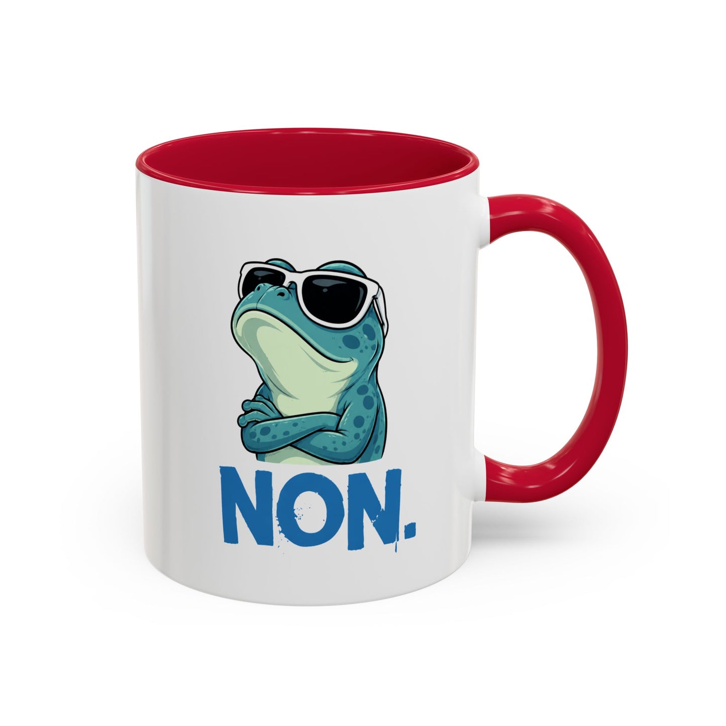 Tasse Grenouille Drôle Homme Femme – Mug Non. – Cadeau Humour Réponse Courte 325 ml