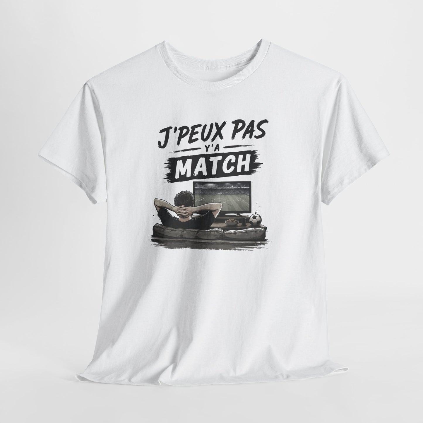 Tee Shirt Homme Football Supporter Cadeau Humour Match Fan de Foot Passion Football Télévision