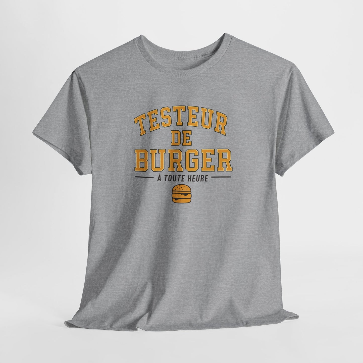 T-Shirt Testeur de Burger Humoristique – Tee Shirt Homme Amateur Burger Fast Food Idée Cadeau Gourmand Street Food
