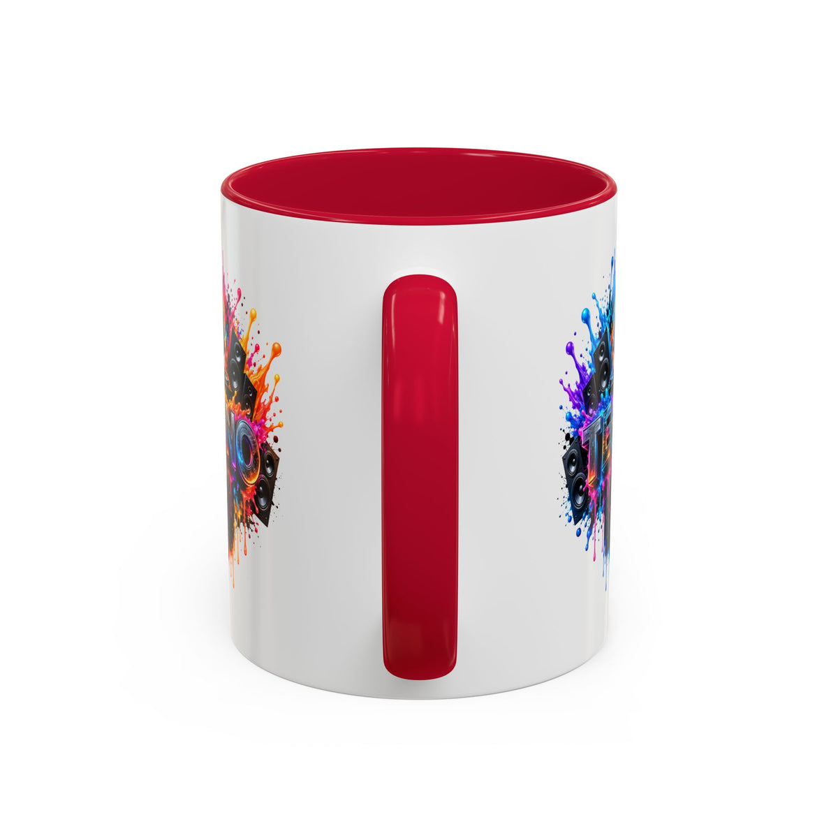 Mug Techno DJ Coloré – Tasse Musique Électronique avec Platines et Enceintes – Cadeau Original Amateur de Techno et de Soirées
